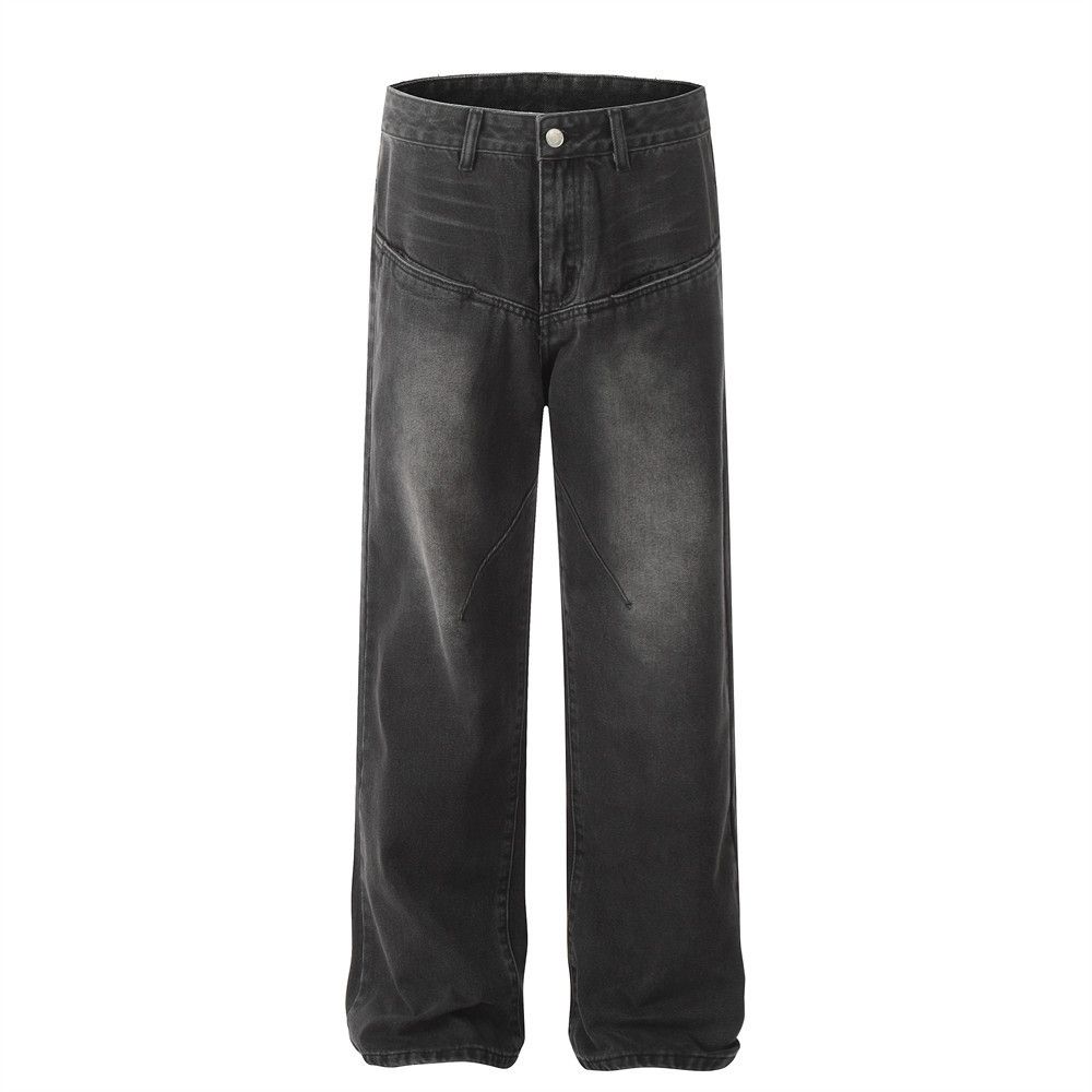 Japanese Brand × Jean Men's street style washed distressed straight jeans Size US 34 / EU 50 - 1 Thumbnail