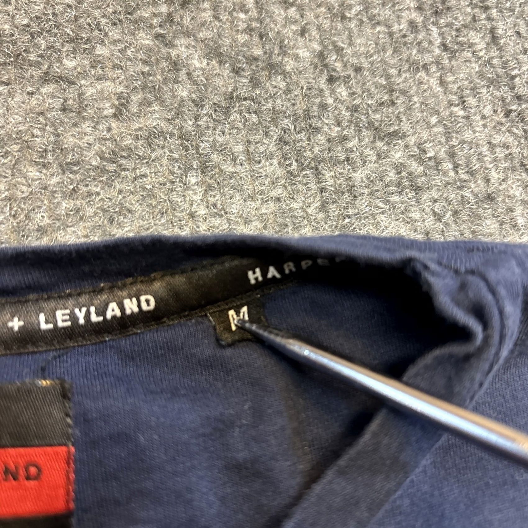 Vintage Harper London T-Shirt Short Sleeve Men’s Medium Blue Cotton Solid Size US M / EU 48-50 / 2 - 4 Thumbnail