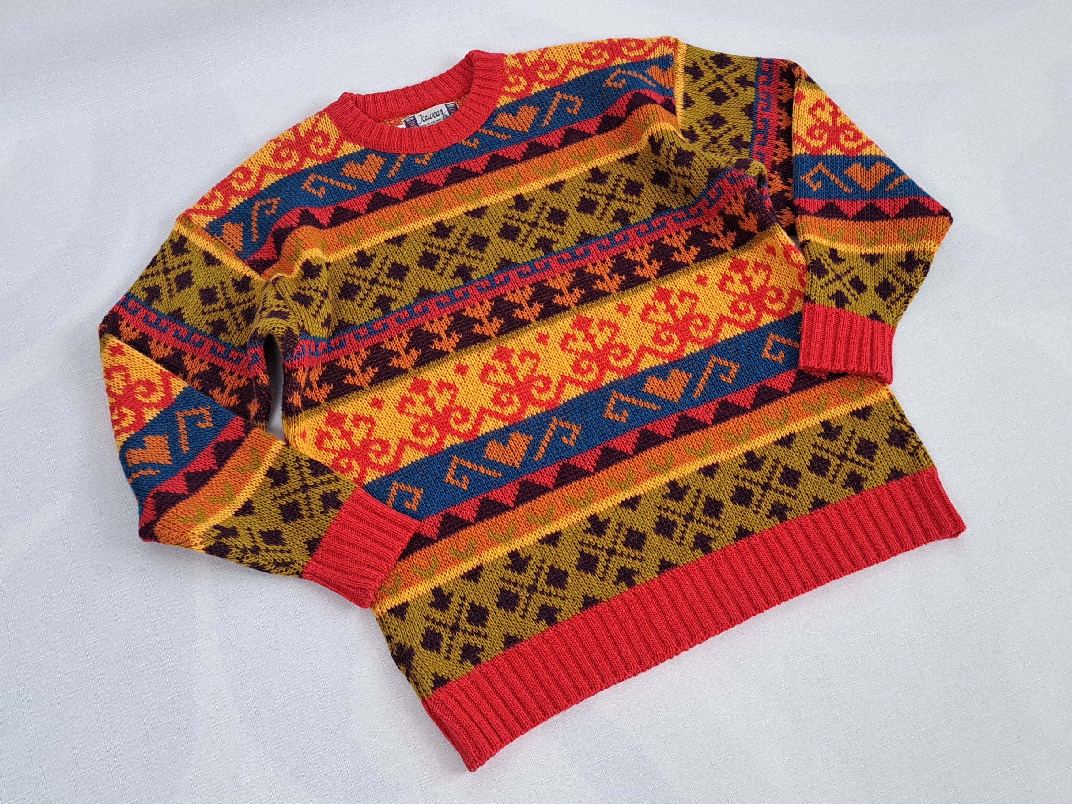 Vintage Vtg ICEWEAR wool knit crewneck sweater. Made In Iceland Size US L / EU 52-54 / 3 - 6 Thumbnail