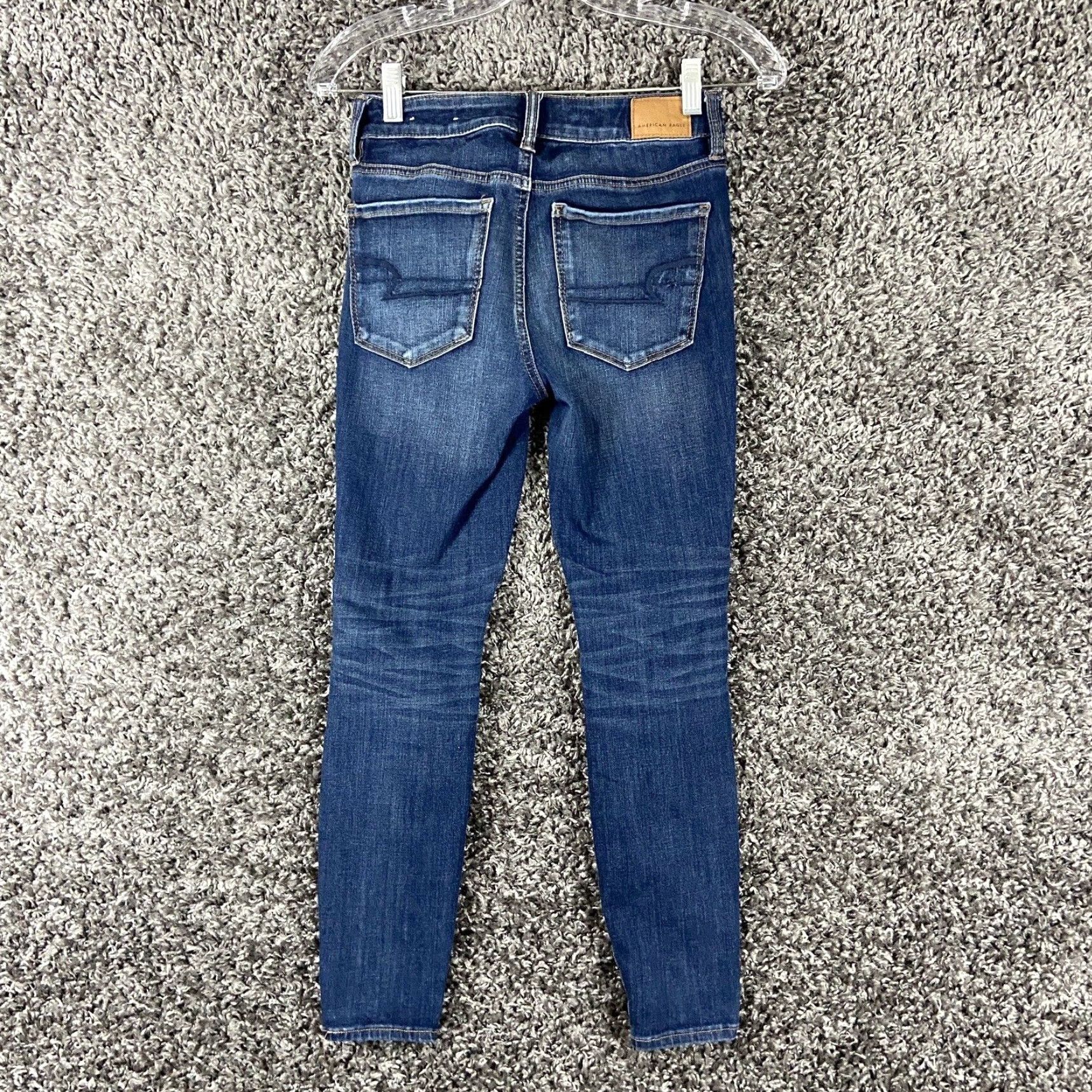 American Eagle Outfitters VINTAGE American Eagle Jeggings Women’s 2X-Short Blue Stretch High-Rise Distressed Jeans Size 40" / US 18 - 7 Thumbnail