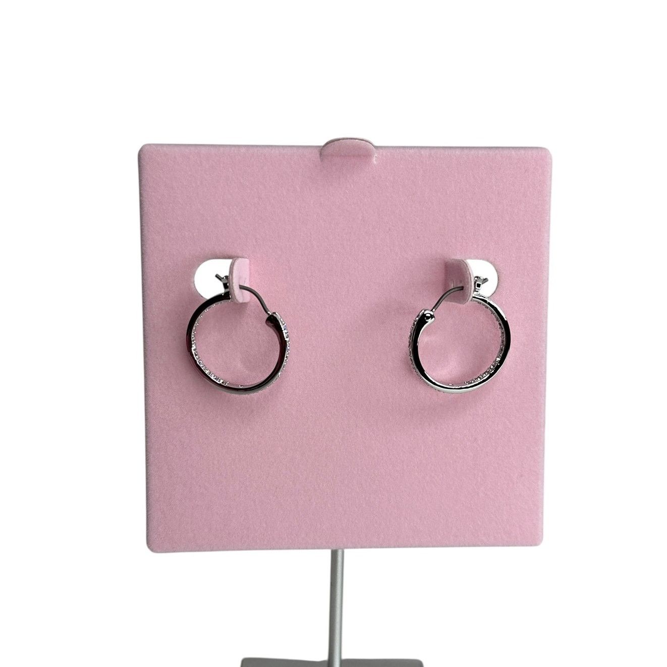 Swarovski Swarovski Small RhodiumCrystal Sommerset Hoop Earrings Size ONE SIZE - 2 Thumbnail