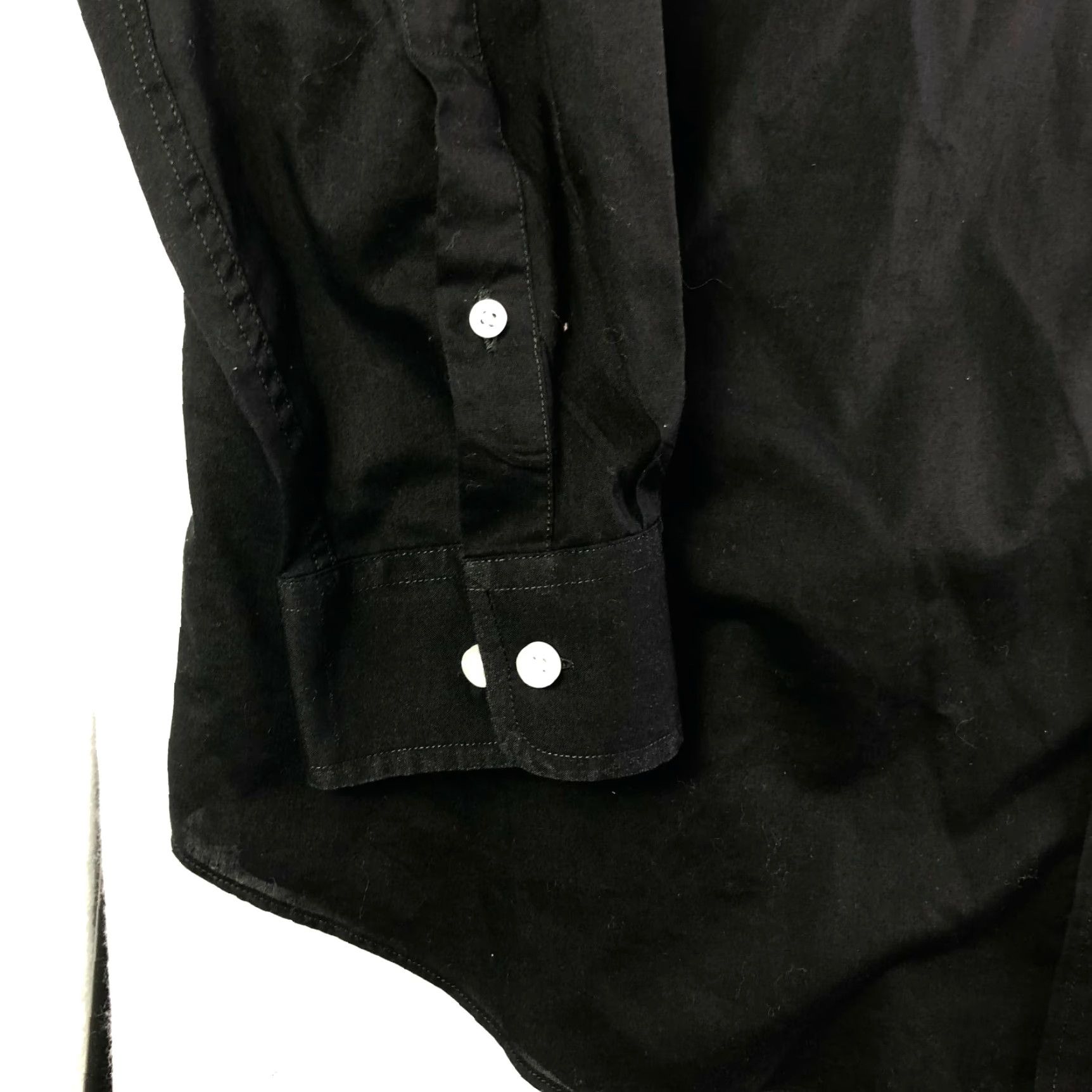 Croft & Barrow Croft & Barrow Classic Fit Mens 17.5 34/35 Black Long Sleeve Spread Collar Shirt Size US XXL / EU 58 / 5 - 2 Thumbnail