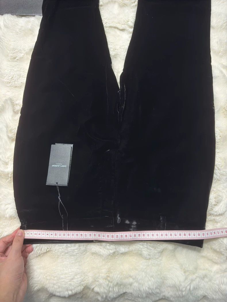 Saint Laurent Paris Saint Laurent Paris Micro brushed velvet trousers-2506 Size US 34 / EU 50 - 7 Thumbnail