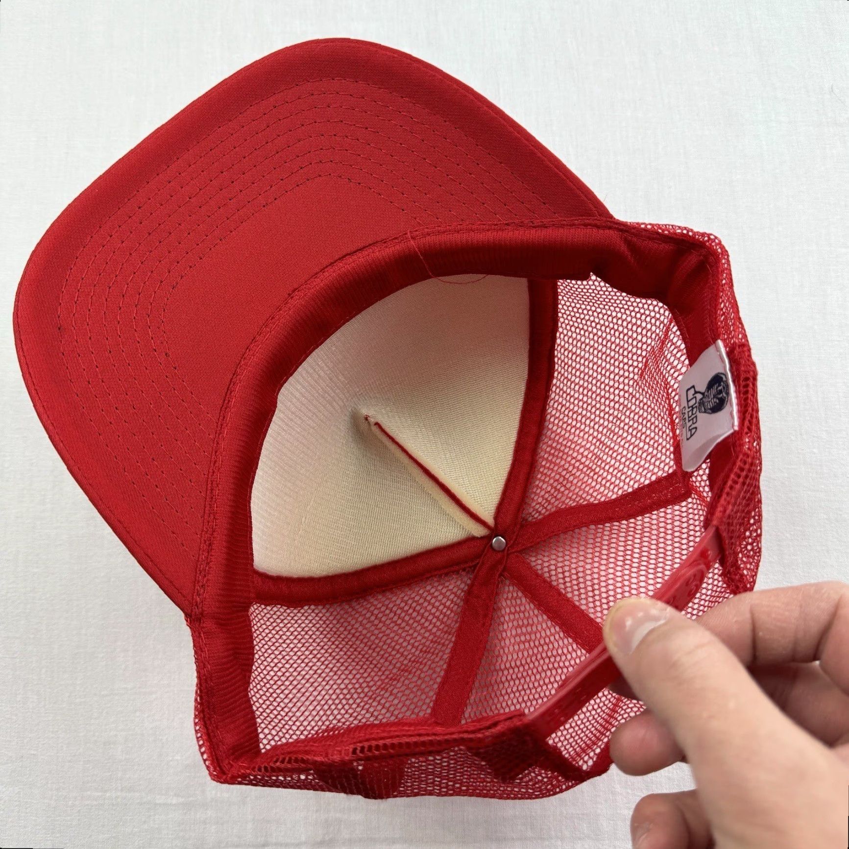 Vintage VINTAGE Cobra Cap Trucker Hat Adult One Size Red USA 80s Funny Mens Hat Size ONE SIZE - 3 Thumbnail