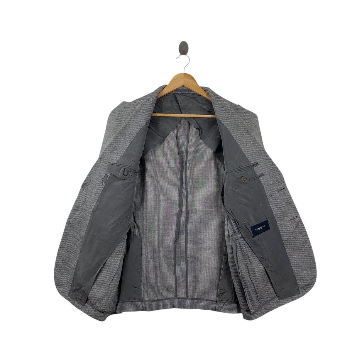 Burberry Vintage BURBERRY LONDON Striped 2 Button Blazer Coat Jacket Size US M / EU 48-50 / 2 - 6 Thumbnail