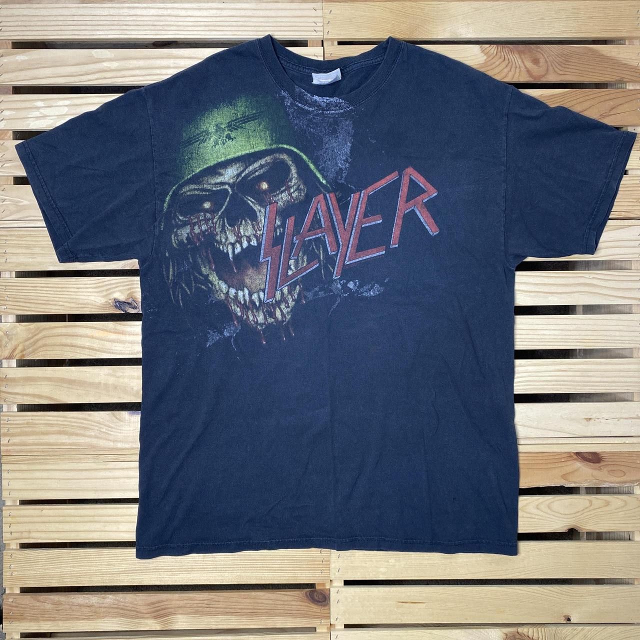 Hanes Vintage Slayer Faded Black Band Tee Size Large Size US L / EU 52-54 / 3 - 1 Thumbnail