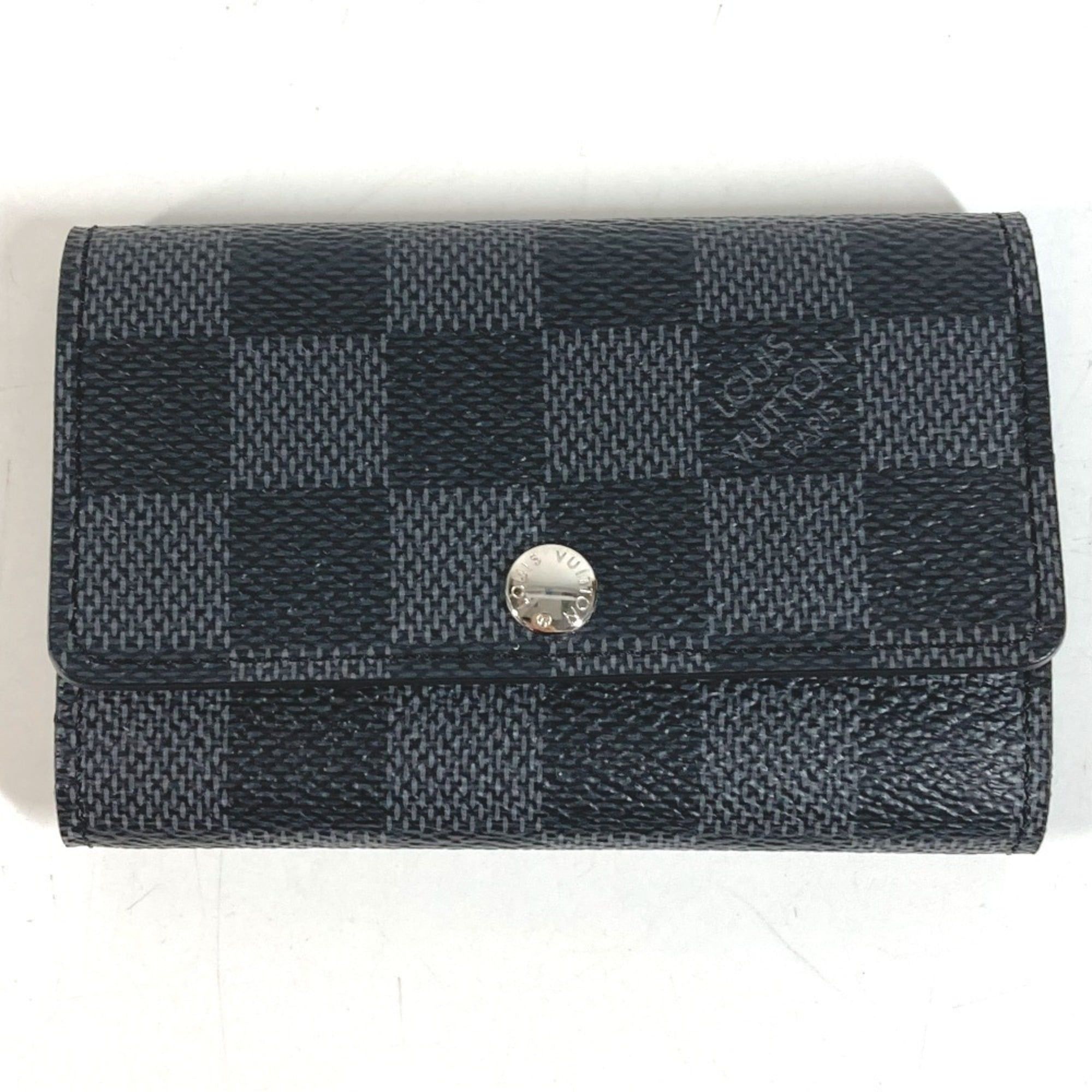 Louis Vuitton LOUIS VUITTON N62662 Damier Graphite Multicles 6 Key Case (6-ring key holder) - Canvas Men's & Women's Black Size ONE SIZE - 1 Thumbnail