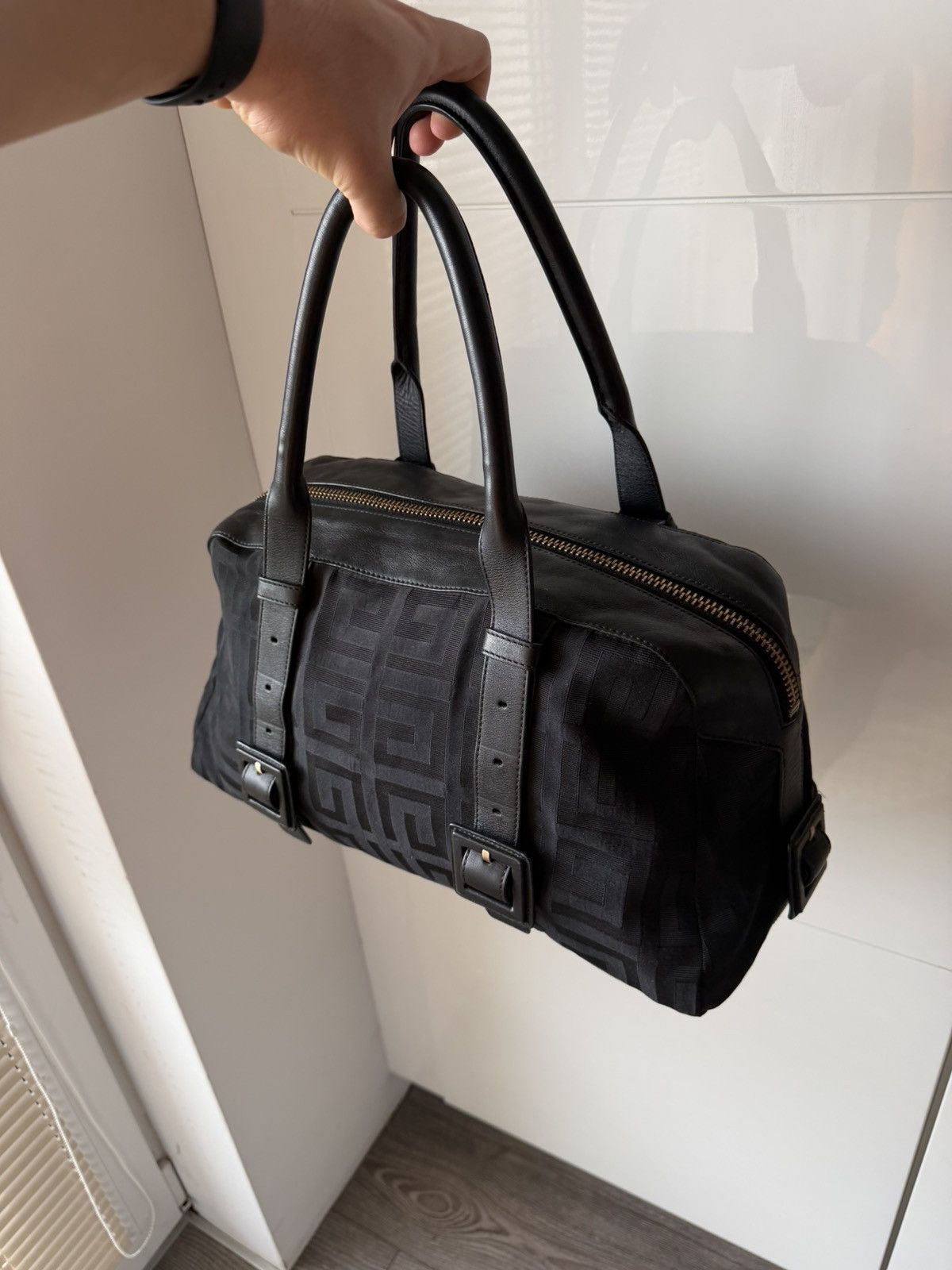 Givenchy Givenchy Black Signature Canvas Leather Boston Monogram Bag Size ONE SIZE - 1 Thumbnail