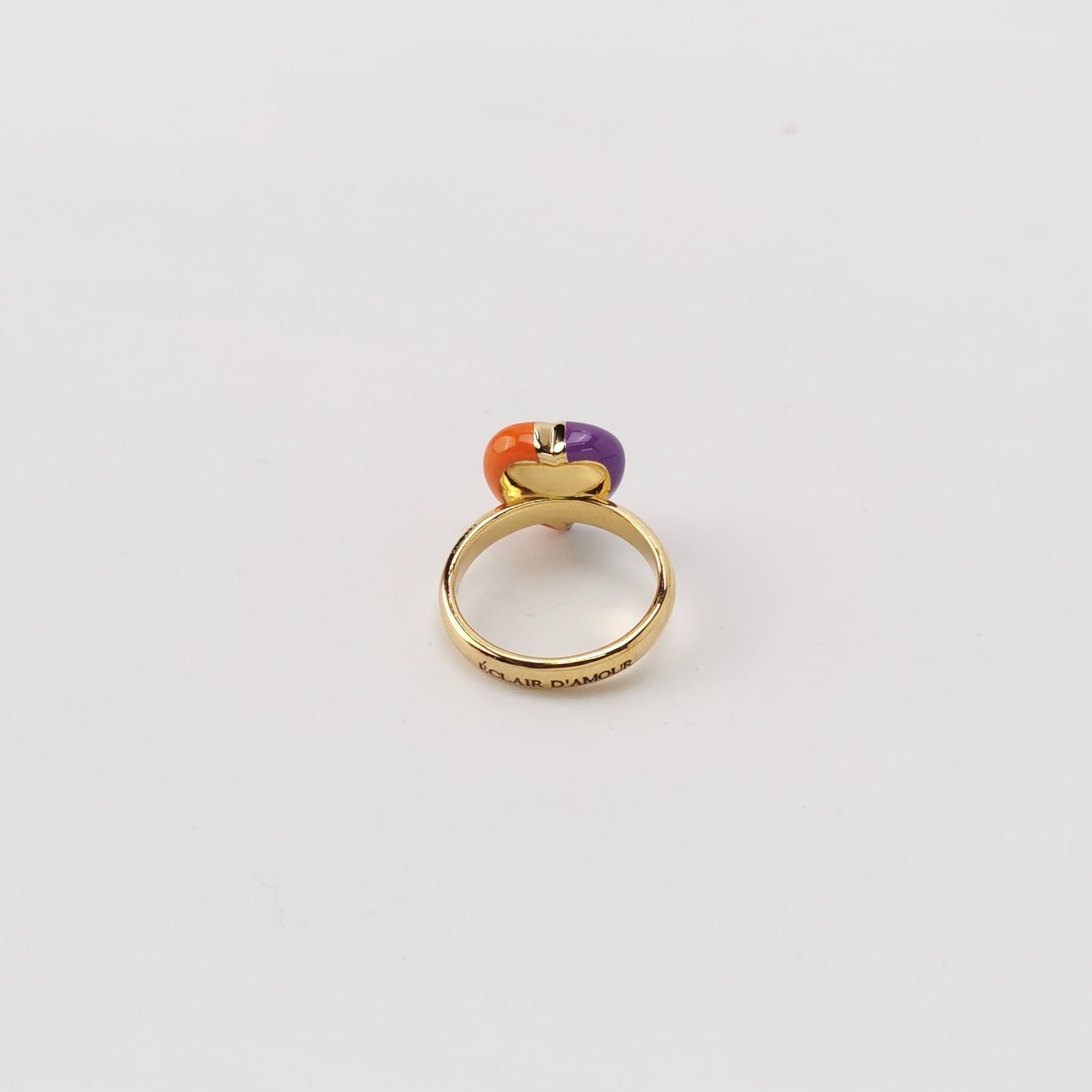 Gucci Gucci Colorblock Heart Double G Ring Size 15 -z2505 Size ONE SIZE - 3 Thumbnail