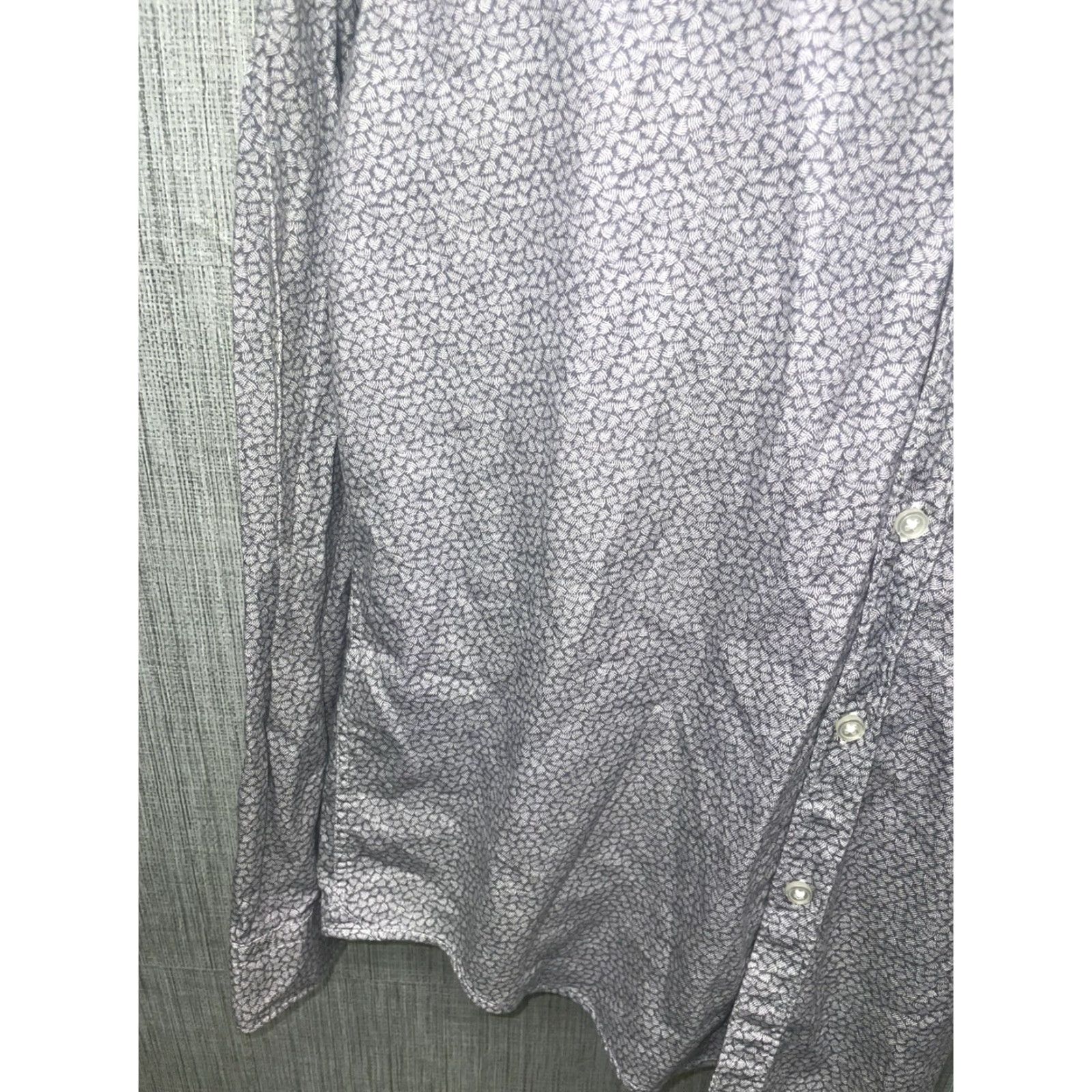 Hugo Boss HUGO BOSS Slim Fit Grey Leaf Print Long Sleeve Button Down Shirt XL Mens Size US XL / EU 56 / 4 - 4 Thumbnail