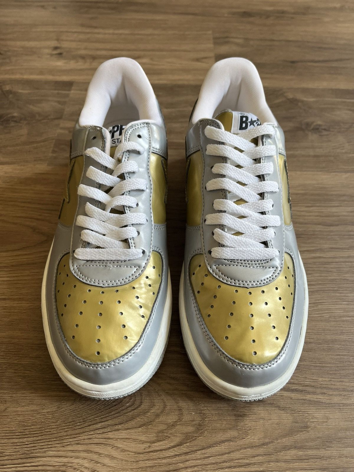 Bape A Bathing Ape Bapesta M2 Gold Silver OG Size 9 Size US 9 / EU 42 - 2 Thumbnail