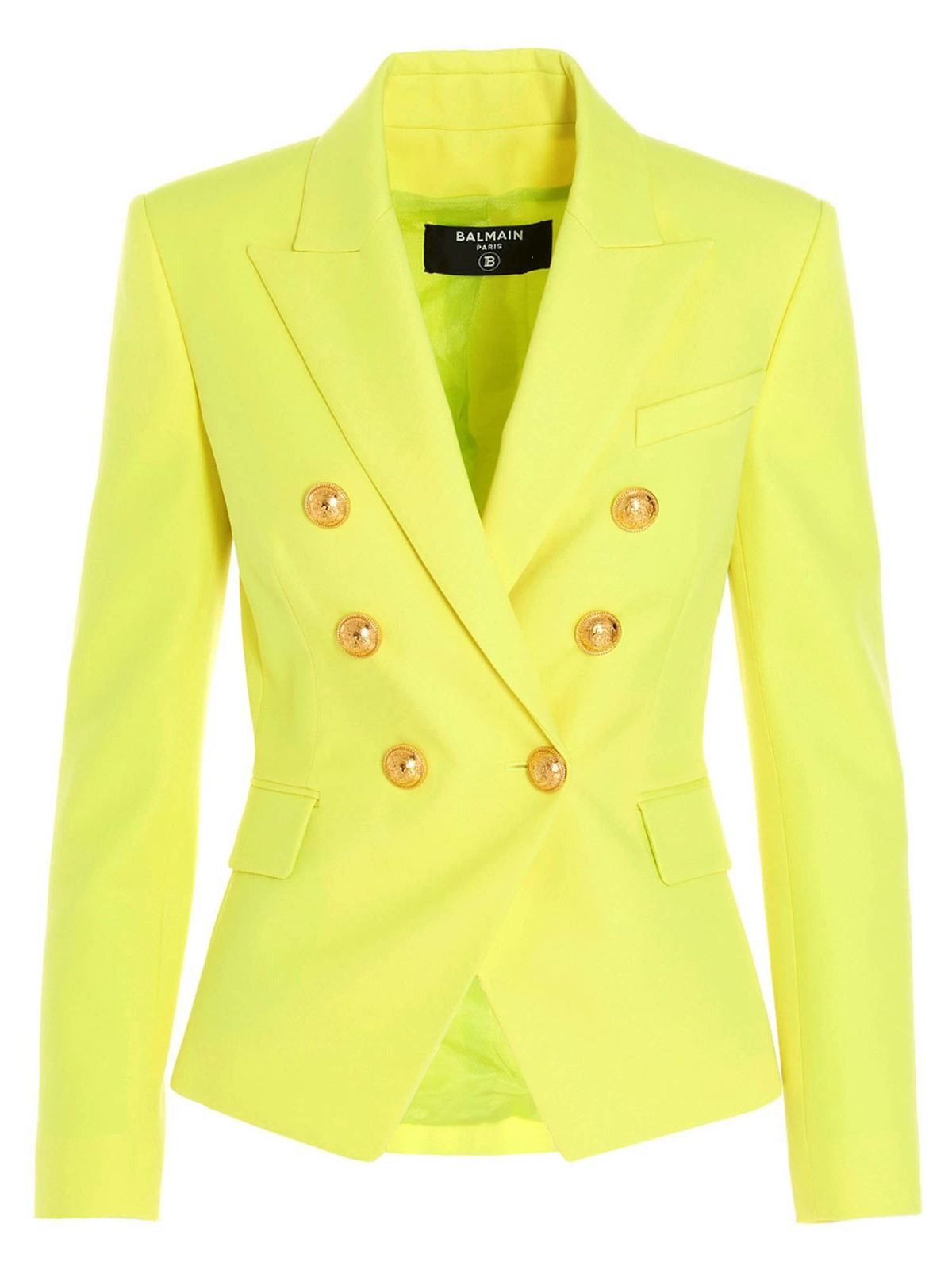 Balmain o1y0525 Blazer in Yellow Size S / US 4 / IT 40 - 1 Thumbnail