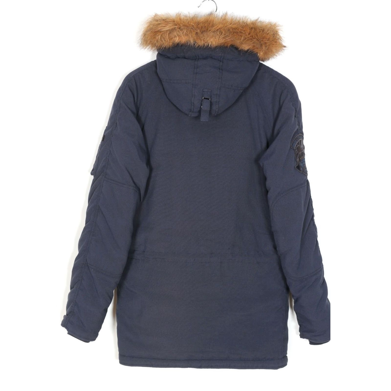Alpha Industries ALPHA INDUSTRIES N3B Faux Fur Hooded Parka Jacket Men M Blue Size US M / EU 48-50 / 2 - 3 Thumbnail