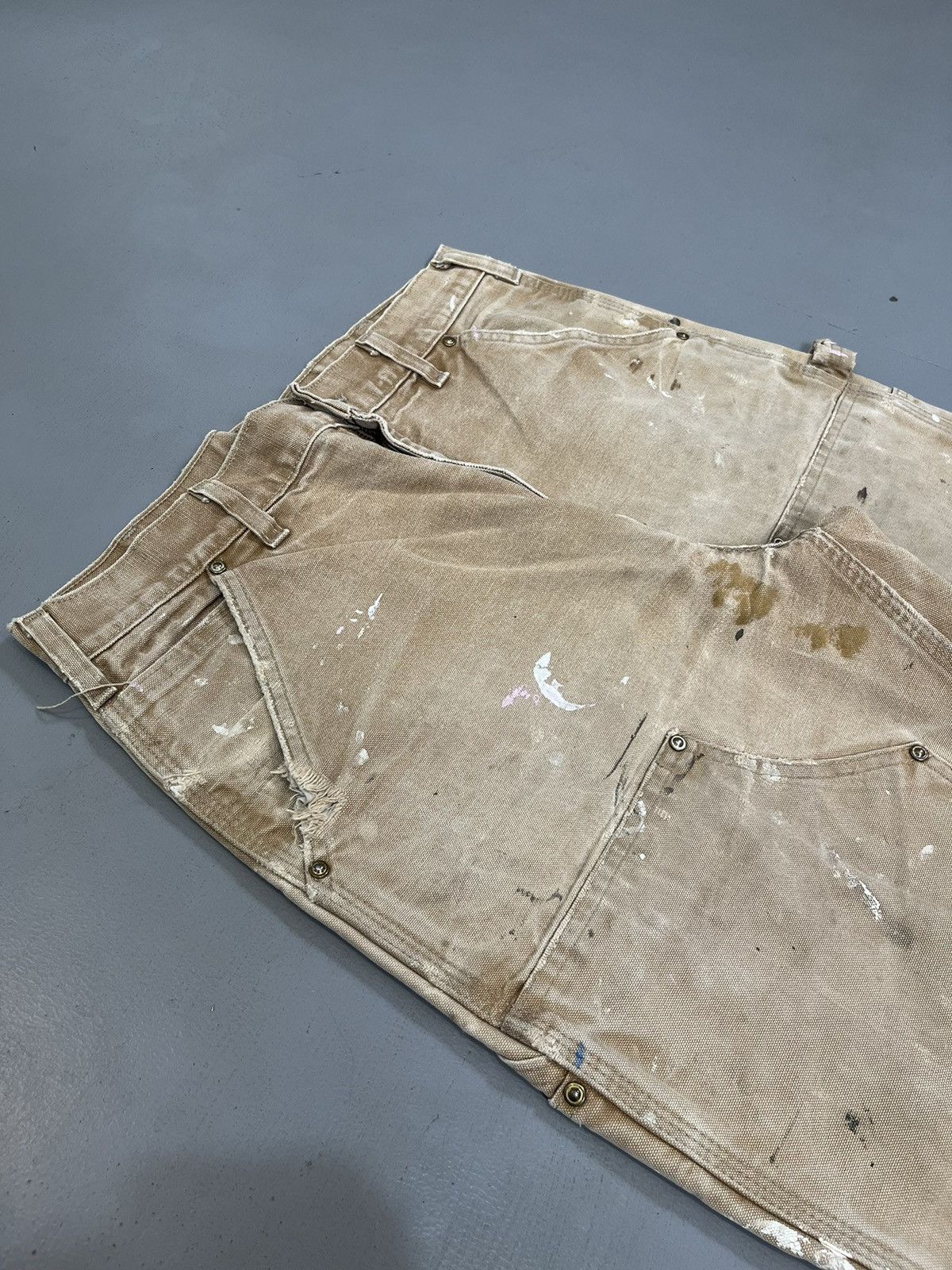 Carhartt × Vintage Sun faded and paint splatter Carhartt double knee denim Size US 32 / EU 48 - 7 Thumbnail