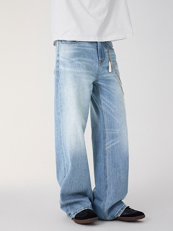 Vintage Men's Casual Loose-Fit Washed Straight-Leg Jeans Size US 32 / EU 48 - 4 Thumbnail