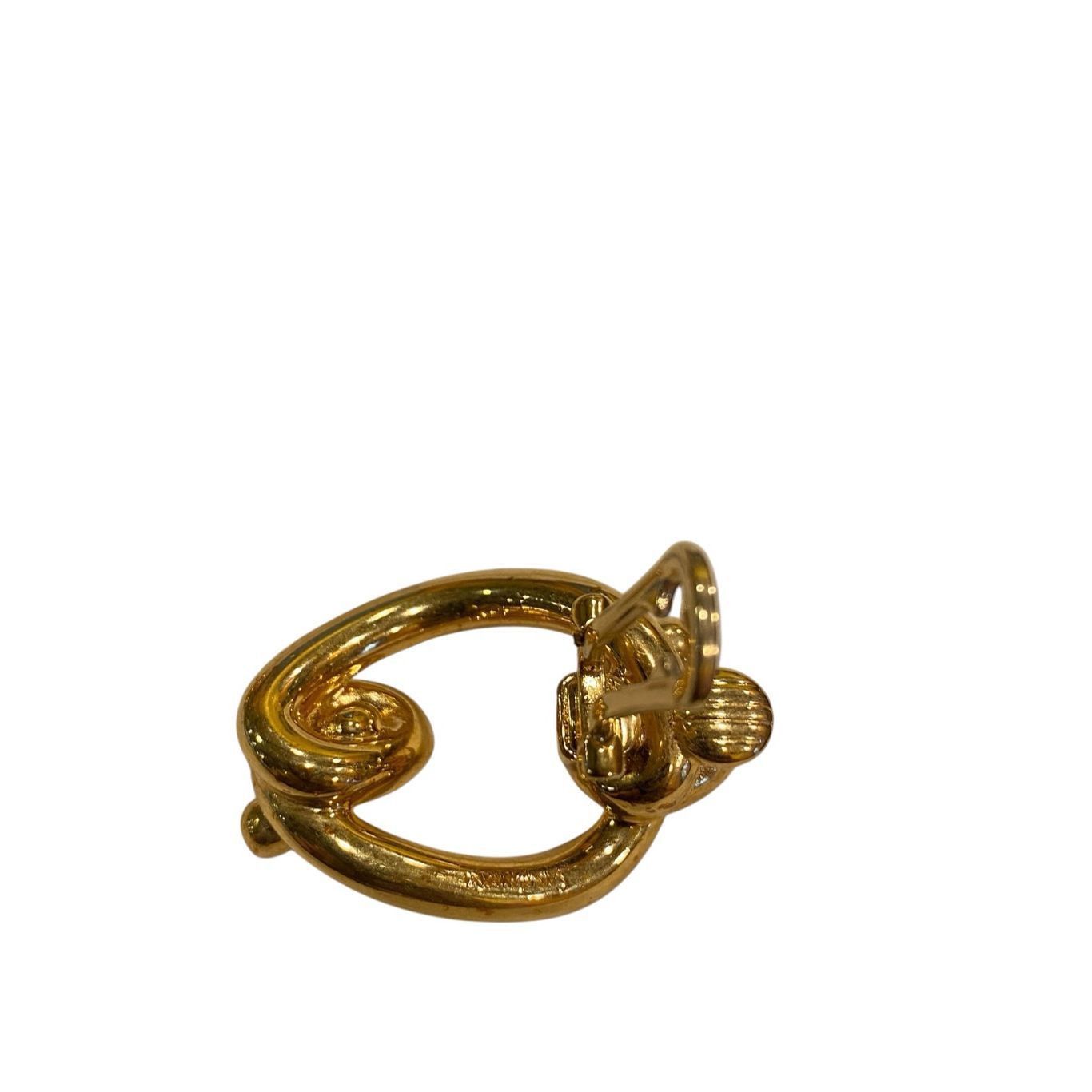 Saint Laurent Paris SAINT LAURENT Hoop Earrings in Or Laiton Size ONE SIZE - 6 Thumbnail