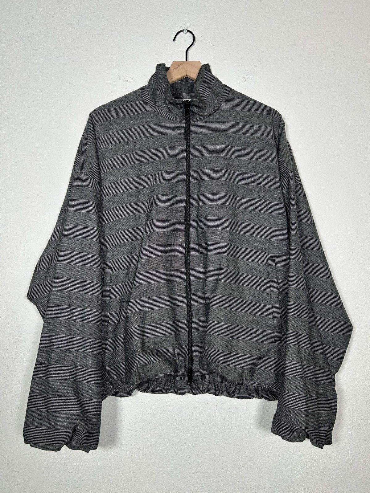 Sulvam FW23 Wool Plaid Gathered Ruched Jacket Size US M / EU 48-50 / 2 - 1 Thumbnail