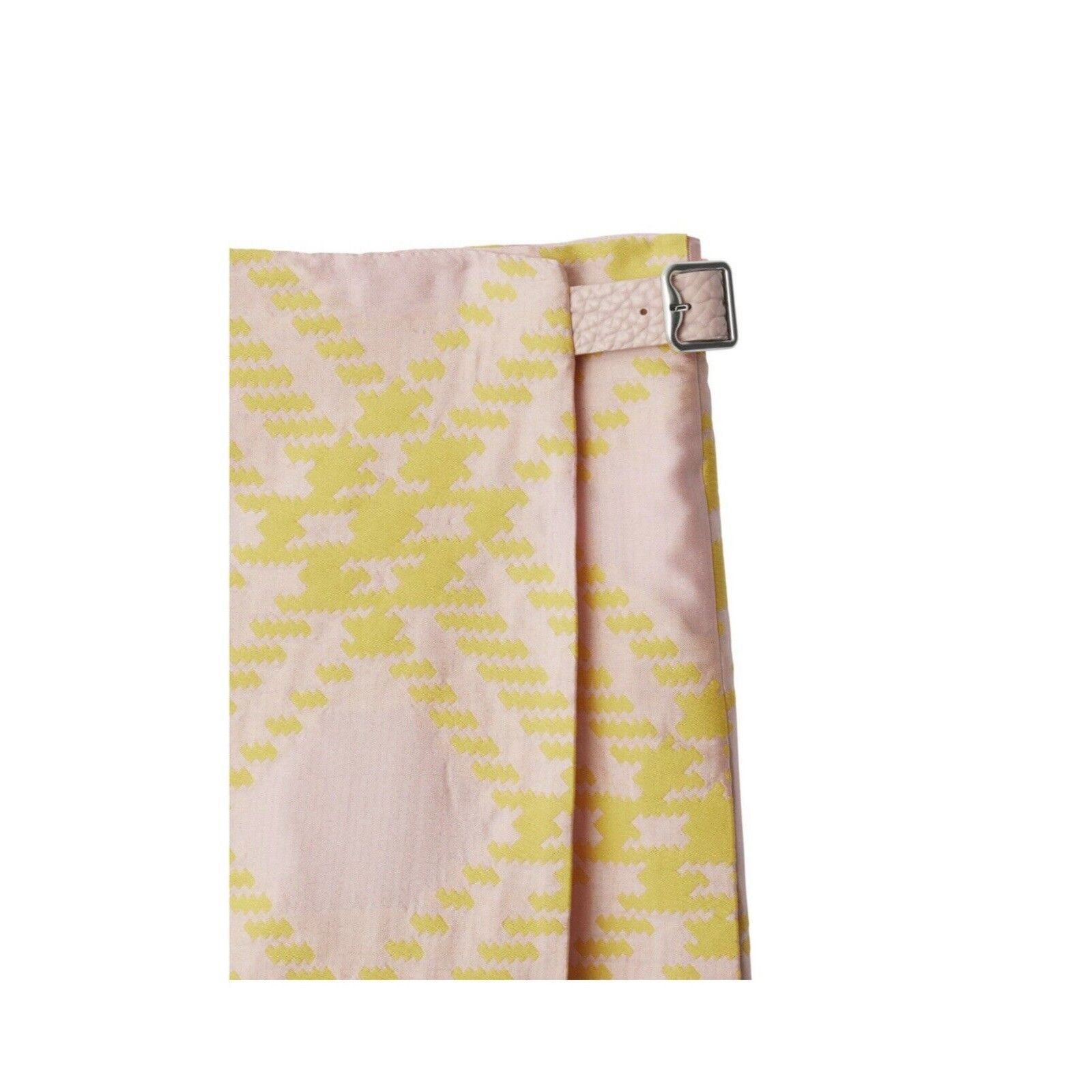 Burberry Burberry Check Pleated Kilt Silk Beautiful Pink Yellow Size Size 27" / US 4 / IT 40 - 3 Thumbnail