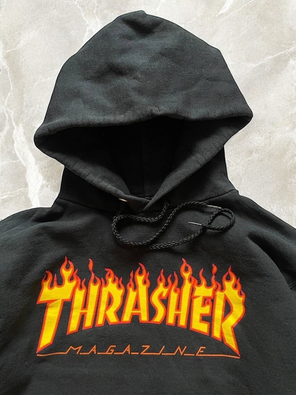 Thrasher × Vintage THRASHER FLAME VINTAGE hoodie skateboaring 00s y2k street Size US S / EU 44-46 / 1 - 2 Thumbnail