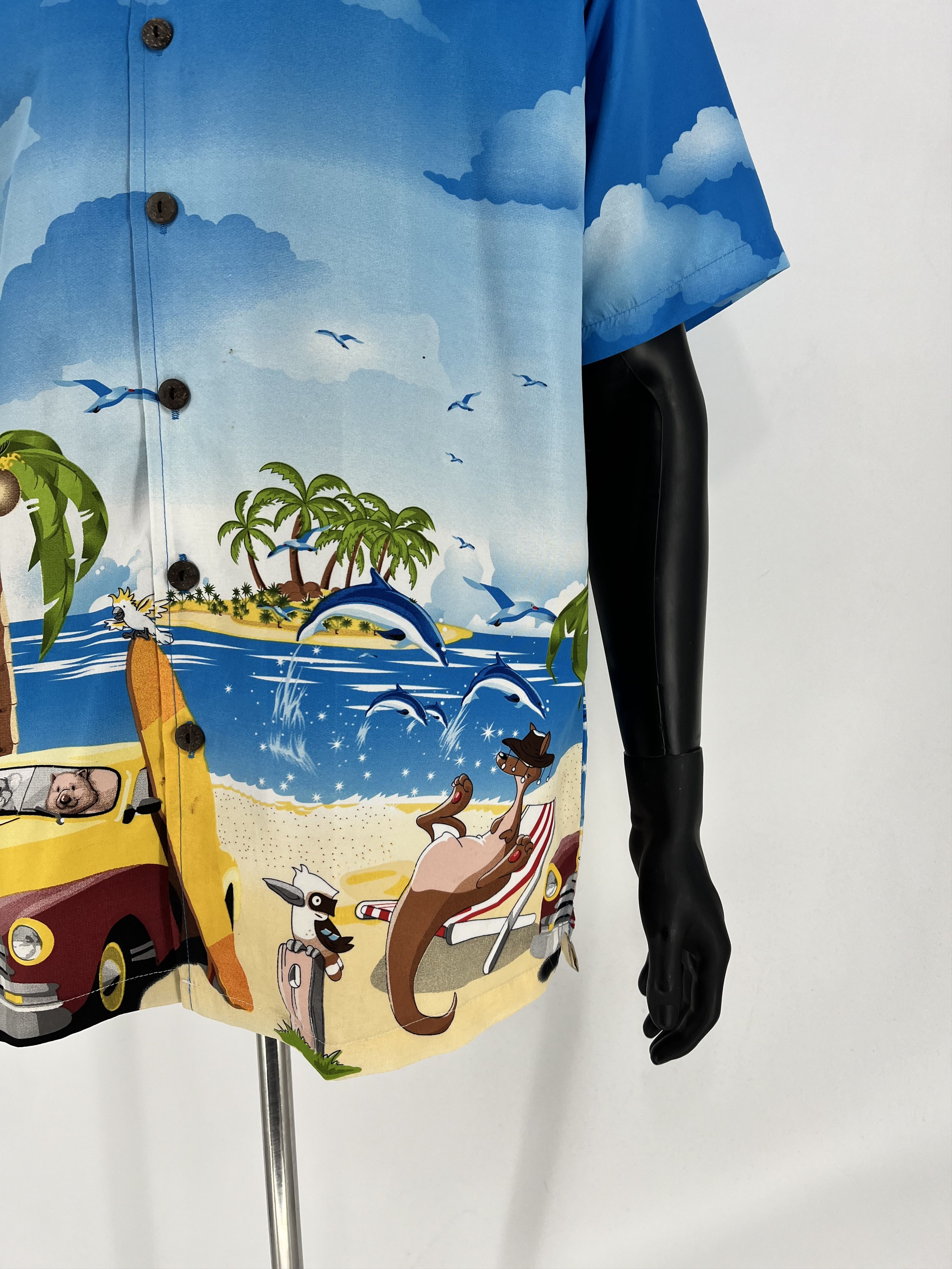 Vintage Men’s Crazy Hawaiian Shirt Short Sleeve True Face Size L Size US L / EU 52-54 / 3 - 7 Thumbnail