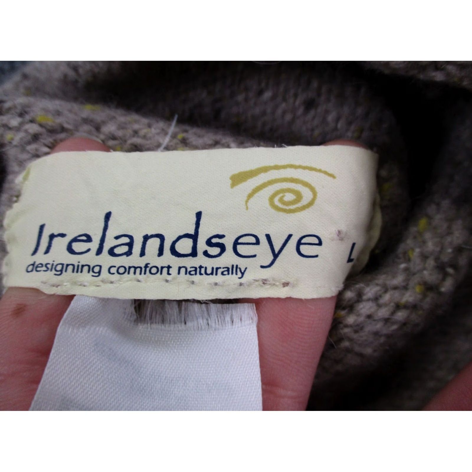 Vintage Irelandseye Wool Silk Cable-Knit Pullover Beige L Womens Sweater Christmas Fall Winter Casual Womens Pullover Knit Thermal Logo Irelandseye Size L / US 10 / IT 46 - 6 Thumbnail