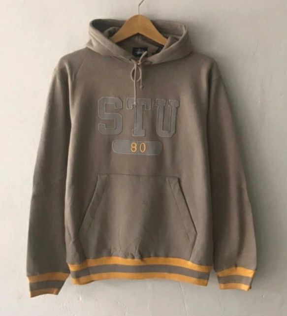 Stussy × Vintage Vintage Y2K Stussy STU 80 Spellout Embroidered Hoodie Size US M / EU 48-50 / 2 - 1 Thumbnail