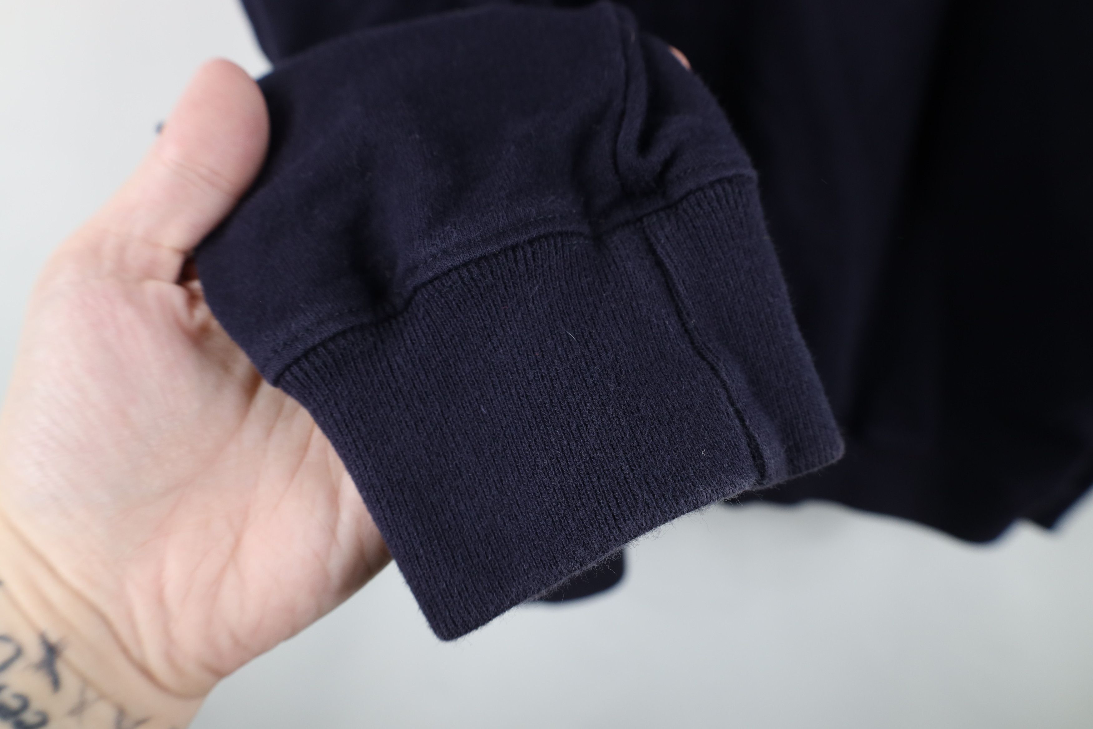 Lands' End Vintage 90s Lands End Blank French Terry Sweater Navy Blue Size US XXL / EU 58 / 5 - 9 Thumbnail