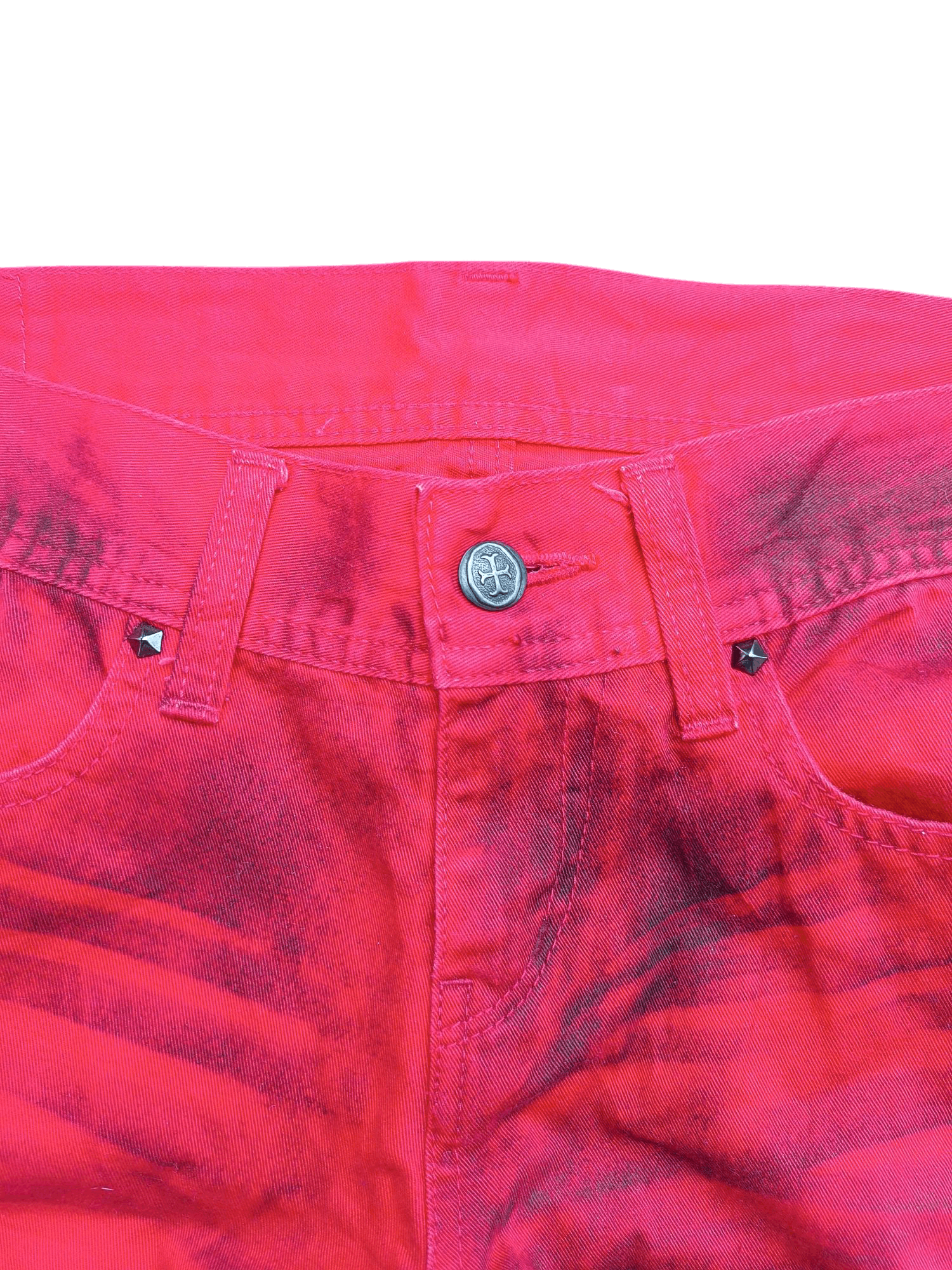 Japanese Brand FIRE🔥Japanese Brand Whisker Punk Flare Stud Denim E250 Size US 32 / EU 48 - 14 Thumbnail