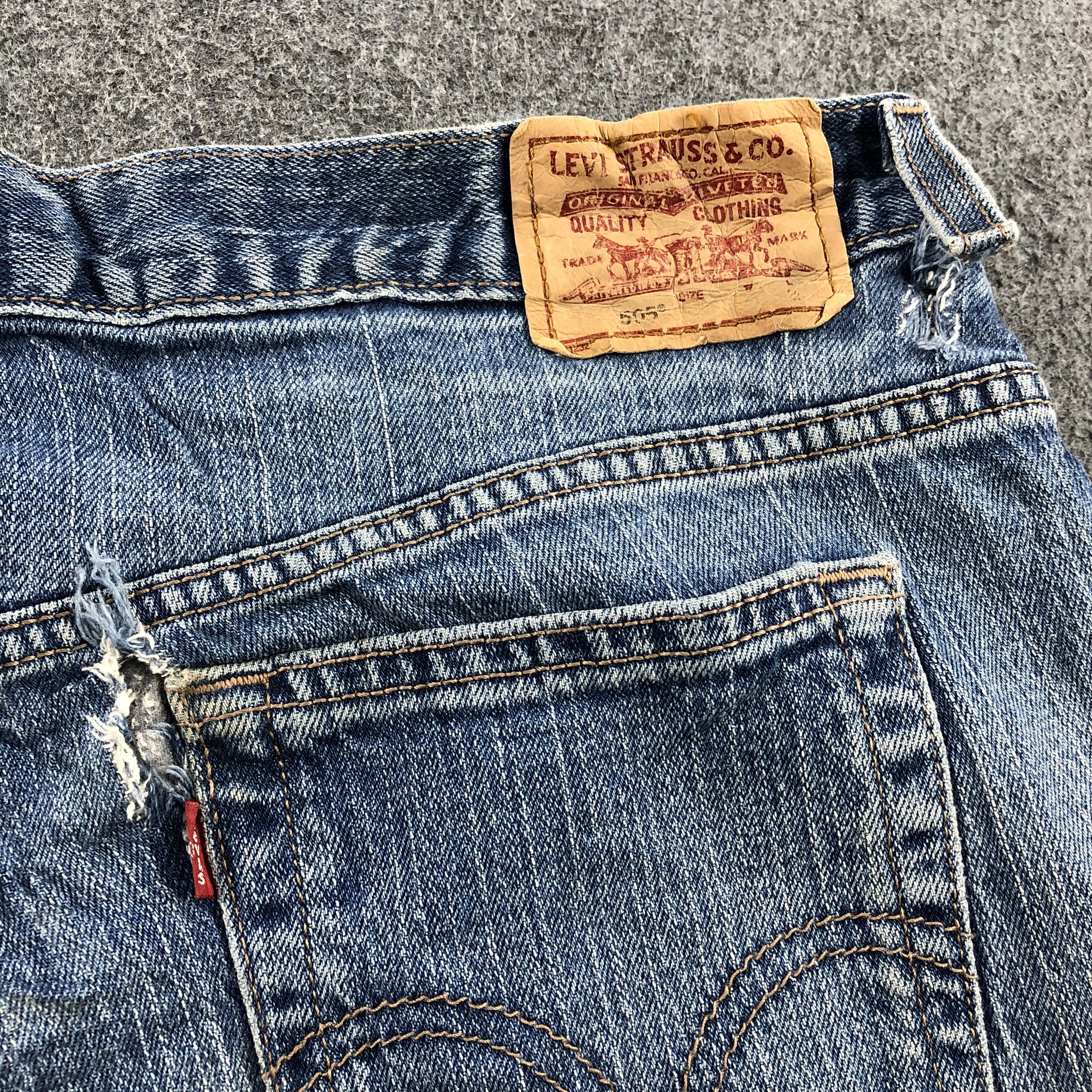 Levi's Faded Blue Denim Vintage Levis 505 Jeans-J1044 Size US 36 / EU 52 - 5 Thumbnail