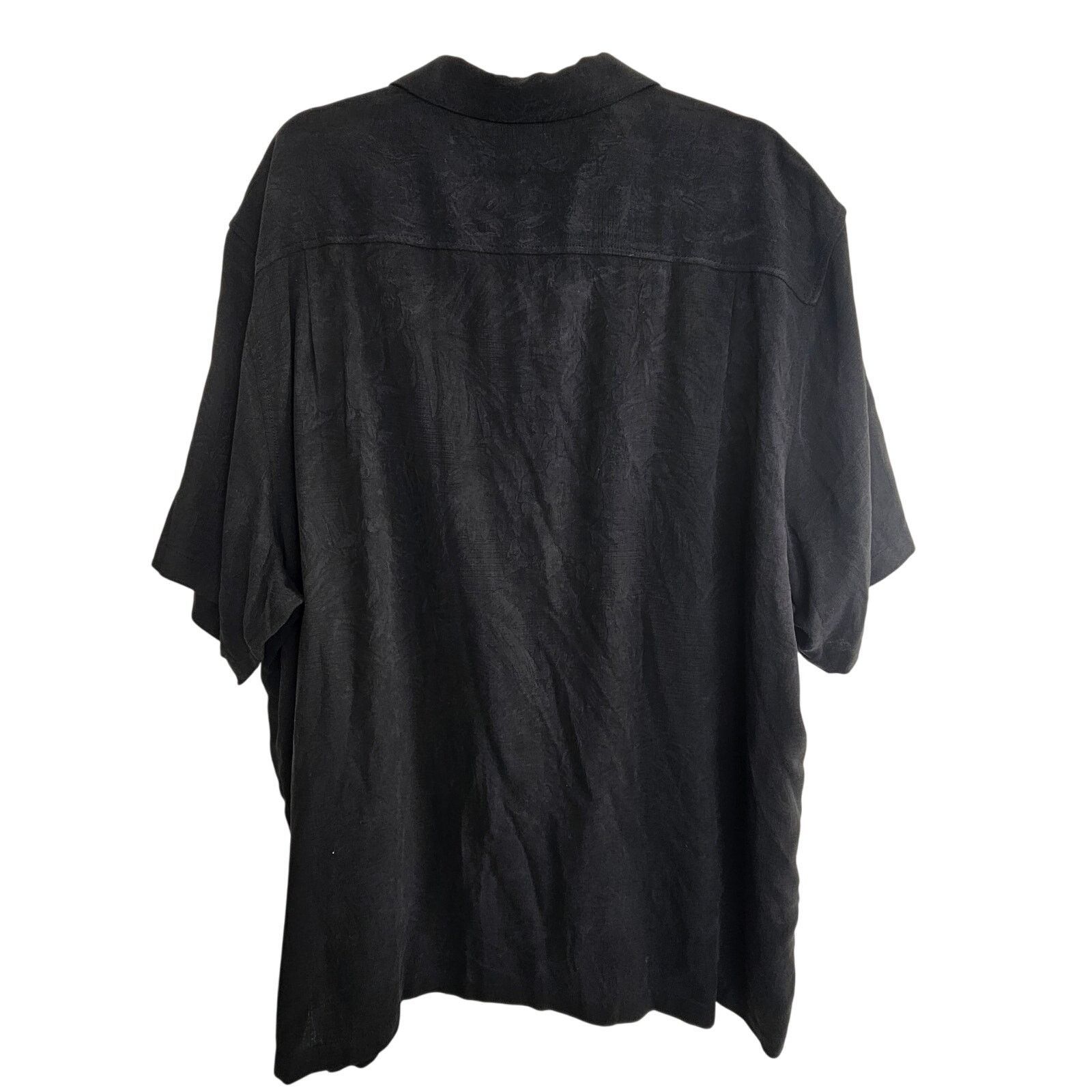 Tommy Bahama Tommy Bahama Silk Shirt Black Short Sleeve Button Front XXL Size US M / EU 48-50 / 2 - 9 Thumbnail
