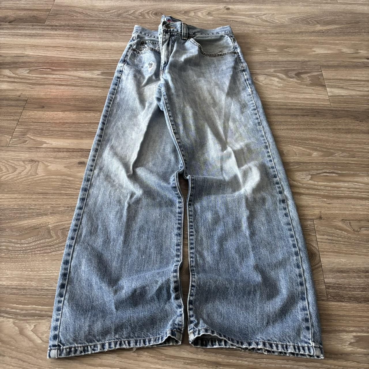 Vintage Crazy Vintage Y2K/2000s Grunge Faded Light Wash Bootcut Denim Jeans! 34x30 Size US 34 / EU 50 - 3 Thumbnail