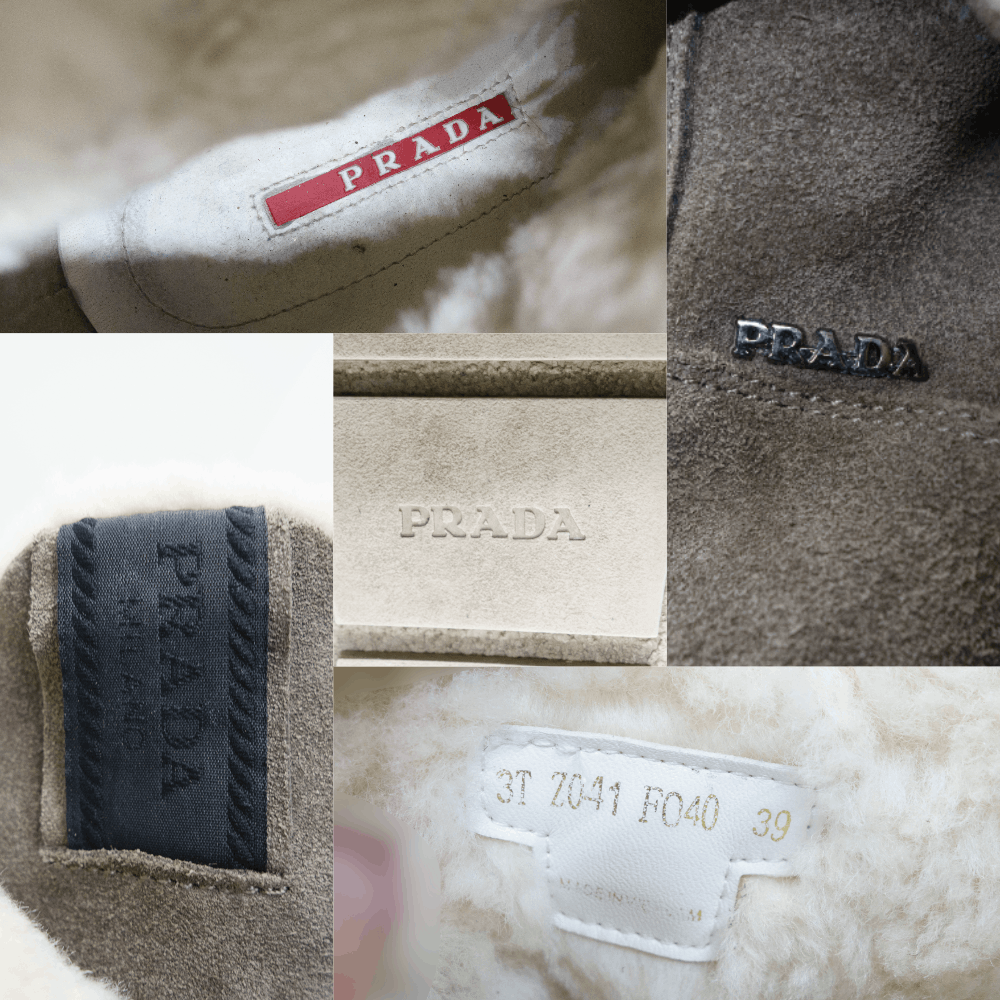 Prada Wedge Suede Sherpa High Boots Size US 9 / IT 39 - 8 Thumbnail