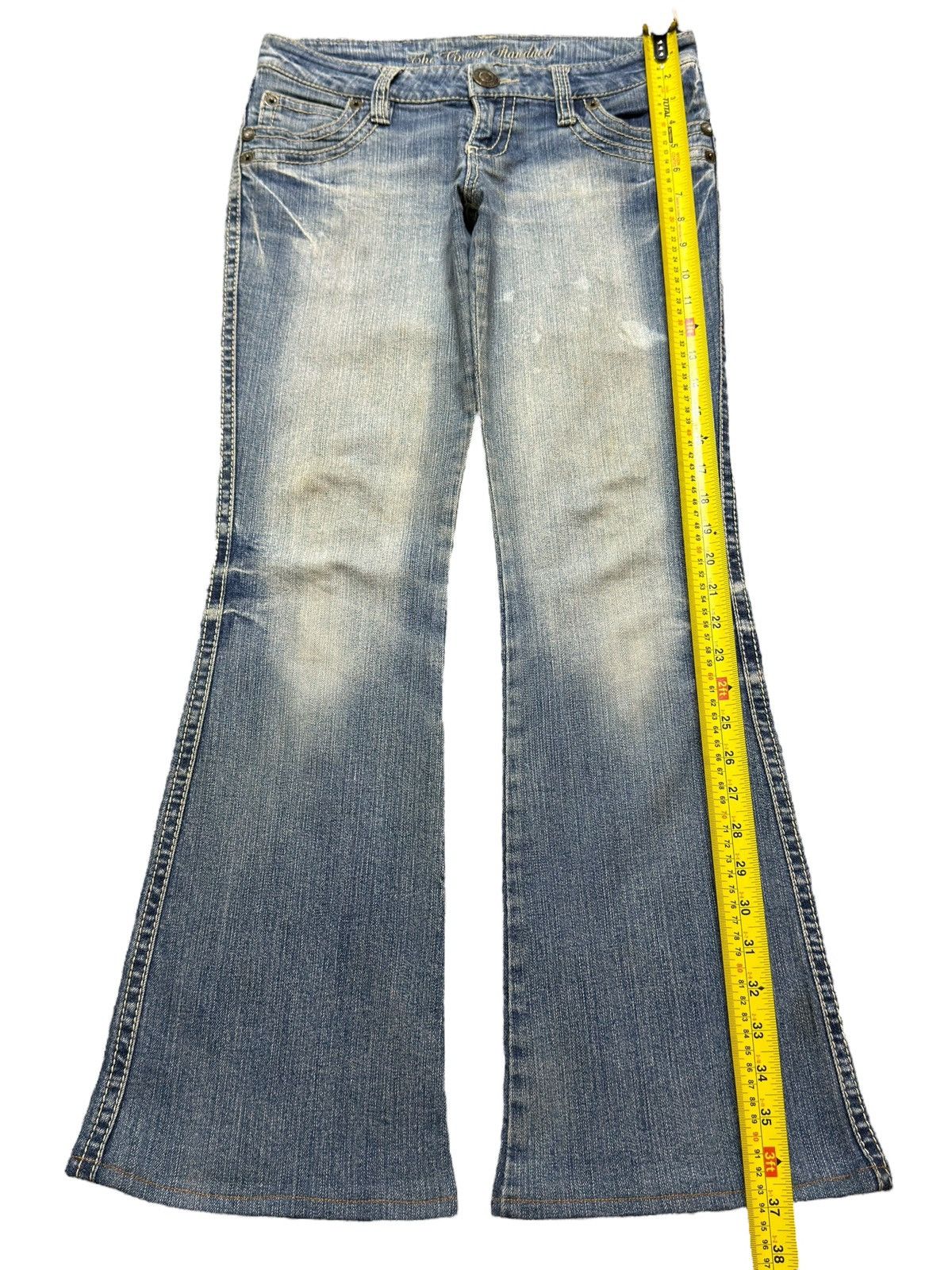 Hysteric Glamour Vintage Y2K Japanese Brand Blue Faded Wash Wide Leg Flare Size US 30 / EU 46 - 11 Thumbnail
