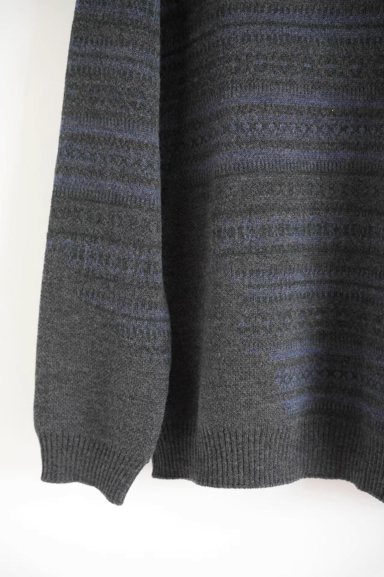 Yohji Yamamoto Yohji Yamamoto 24aw Blue Purple Stripe Turtleneck K4 Size US L / EU 52-54 / 3 - 5 Thumbnail