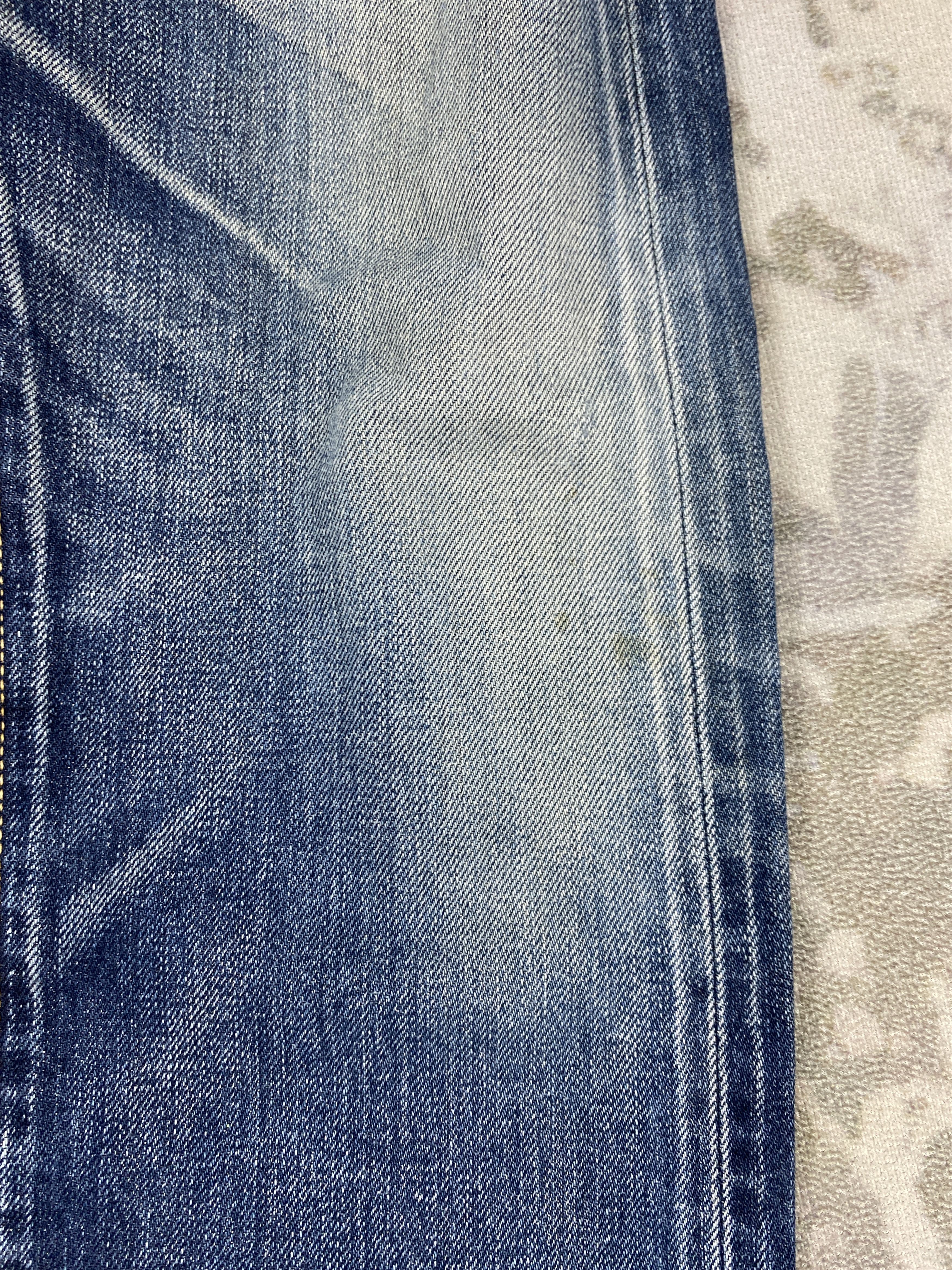 Japanese Brand Redline SELVEDGE Vintage Kuro 31x28.5 Denim- JN3671 Size US 31 - 14 Thumbnail