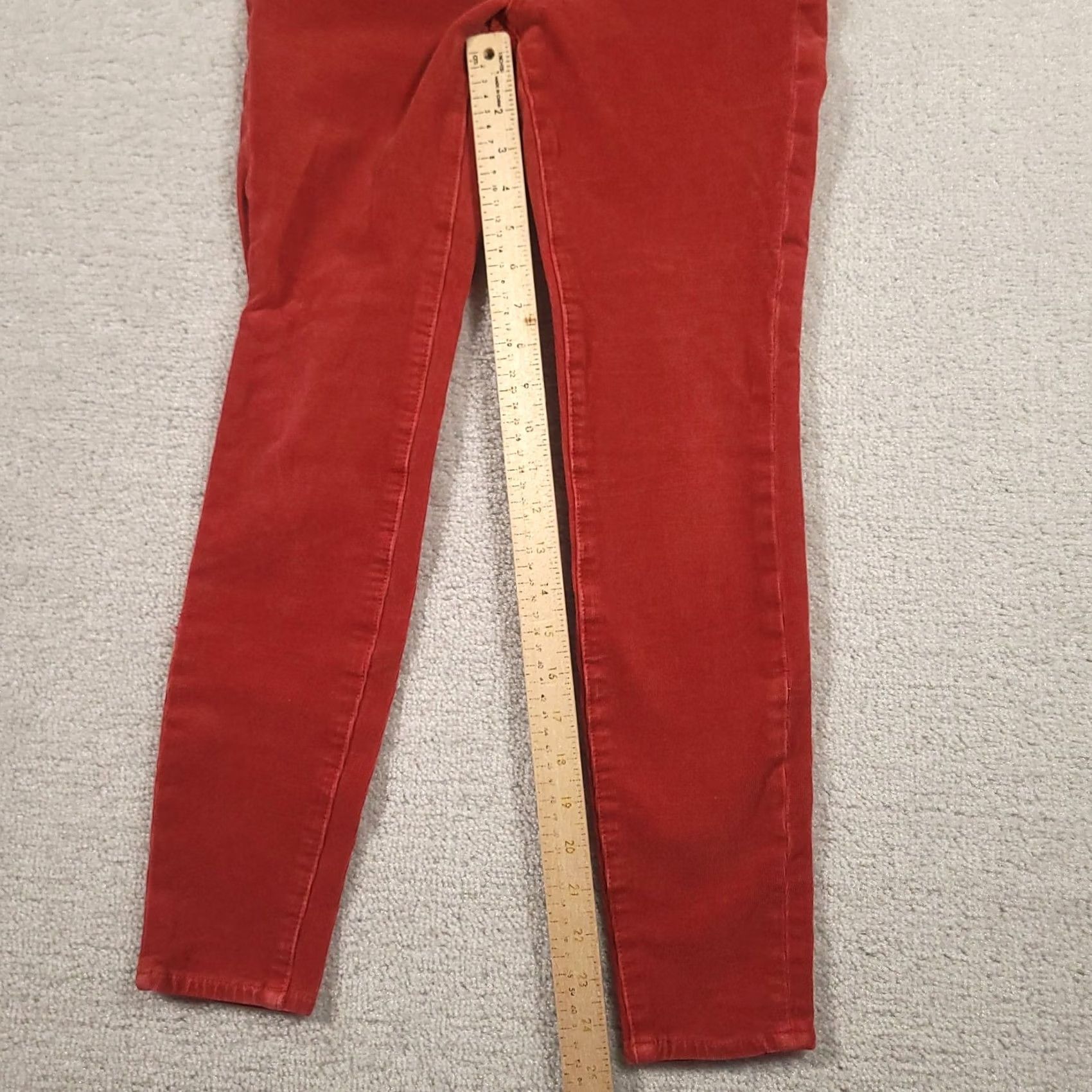 Vintage Pilcro And The Letterpress High Rise Skinny Corduroy Pants Womens 26 Red Size 26" / US 2 / IT 38 - 6 Thumbnail