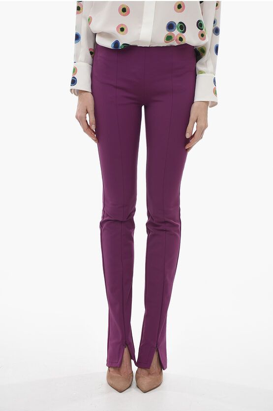 image of Sportmax Skinny Fit Torre Bootcut Pants in Violet, Women's (Size 26)