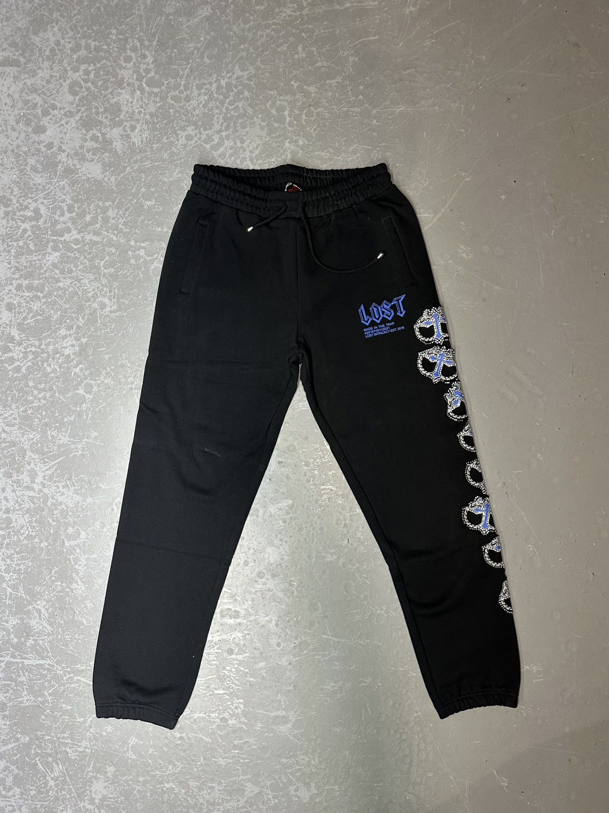 LOST INTRICACY Lost intricacy “Black/Blue” MITT sweatpants X-Large Size US 38 / EU 54 - 1 Thumbnail