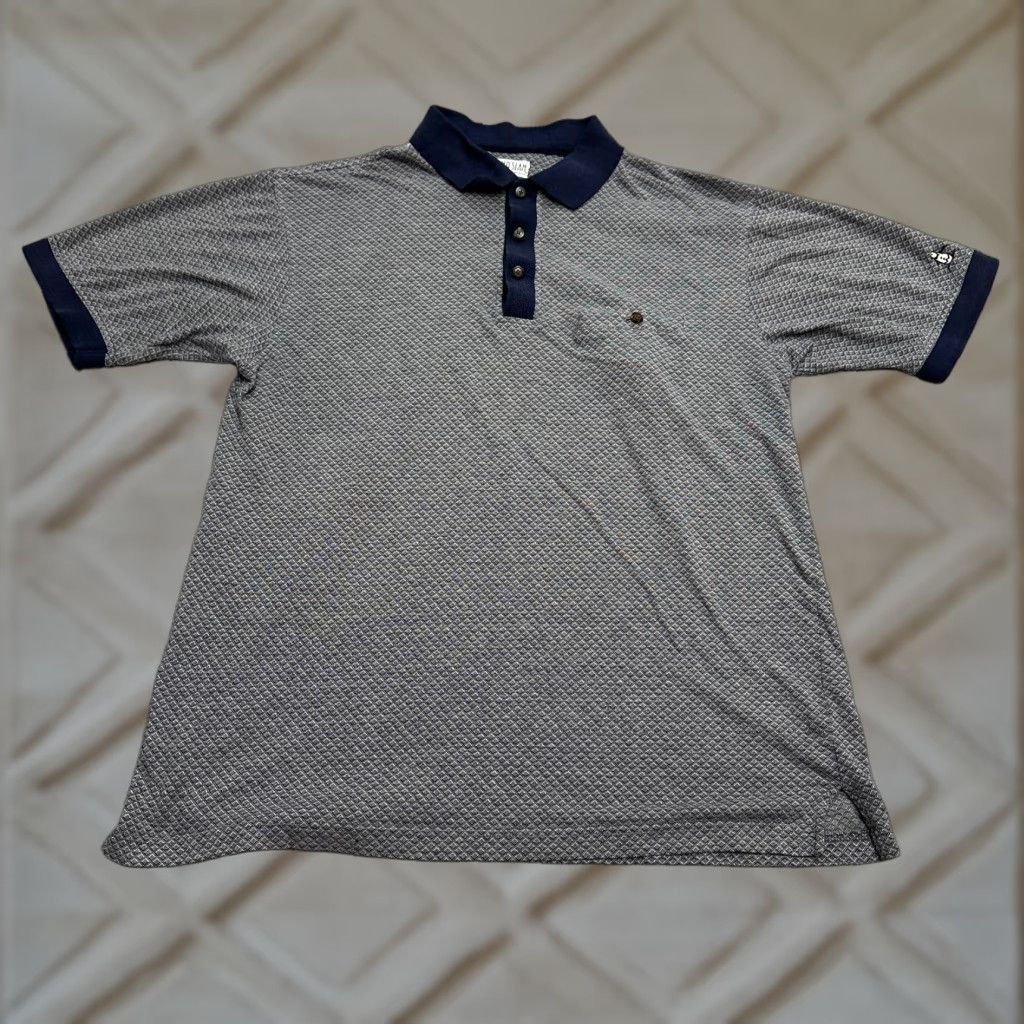 Vintage VINTAGE Grand Slam Polo Shirt Mens Large Blue Diamond Short Sleeve Cotton Casual Golf Size US L / EU 52-54 / 3 - 1 Thumbnail