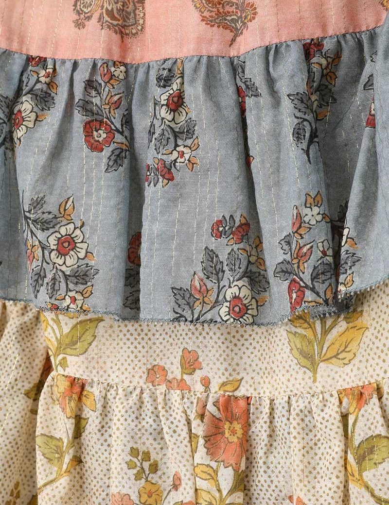 Zimmermann oc11z0226 Tallow Tiered Midi Dress In Multicolor Size M / US 6-8 / IT 42-44 - 5 Thumbnail