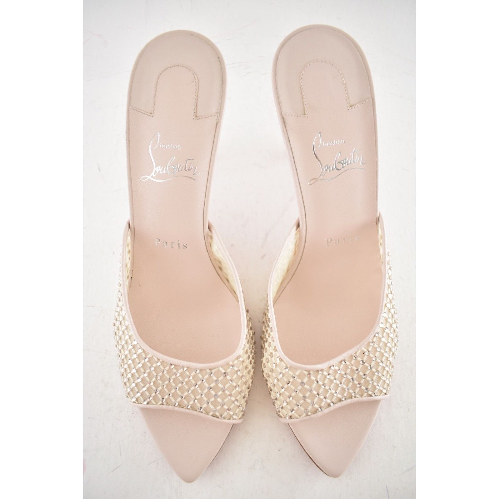 Christian Louboutin Christian Louboutin Apostropha Mule Mesh Strass 80 Size US 8 / IT 38 - 13 Thumbnail