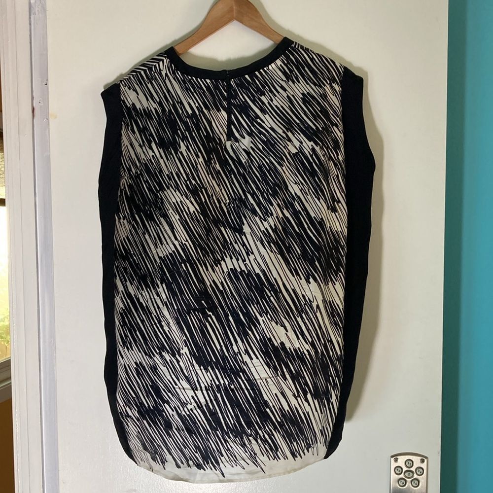 Sportmax Max Mara Sportmax Women’s Size 10 Black White Scribble Print Size L / US 10 / IT 46 - 8 Thumbnail