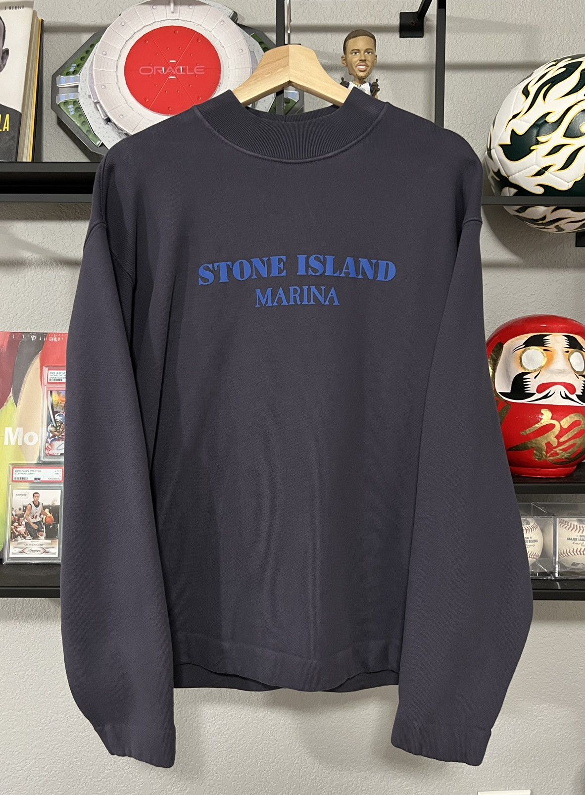 Stone Island Stone Island Marina Brushed Organic Crewneck Sweater Navy Size US M / EU 48-50 / 2 - 1 Thumbnail