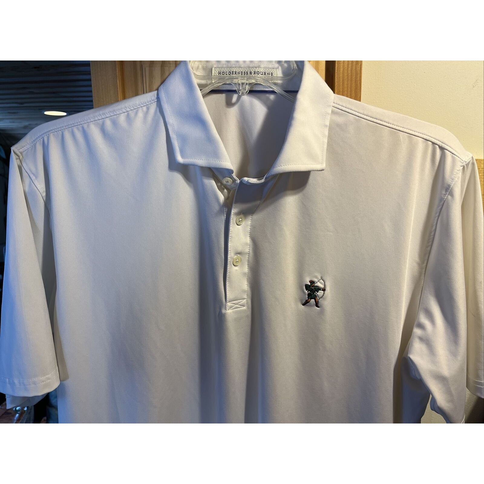 Other Holderness & Bourne Mens XL White Polyester Blend Polo Shirt Size US XL / EU 56 / 4 - 4 Thumbnail