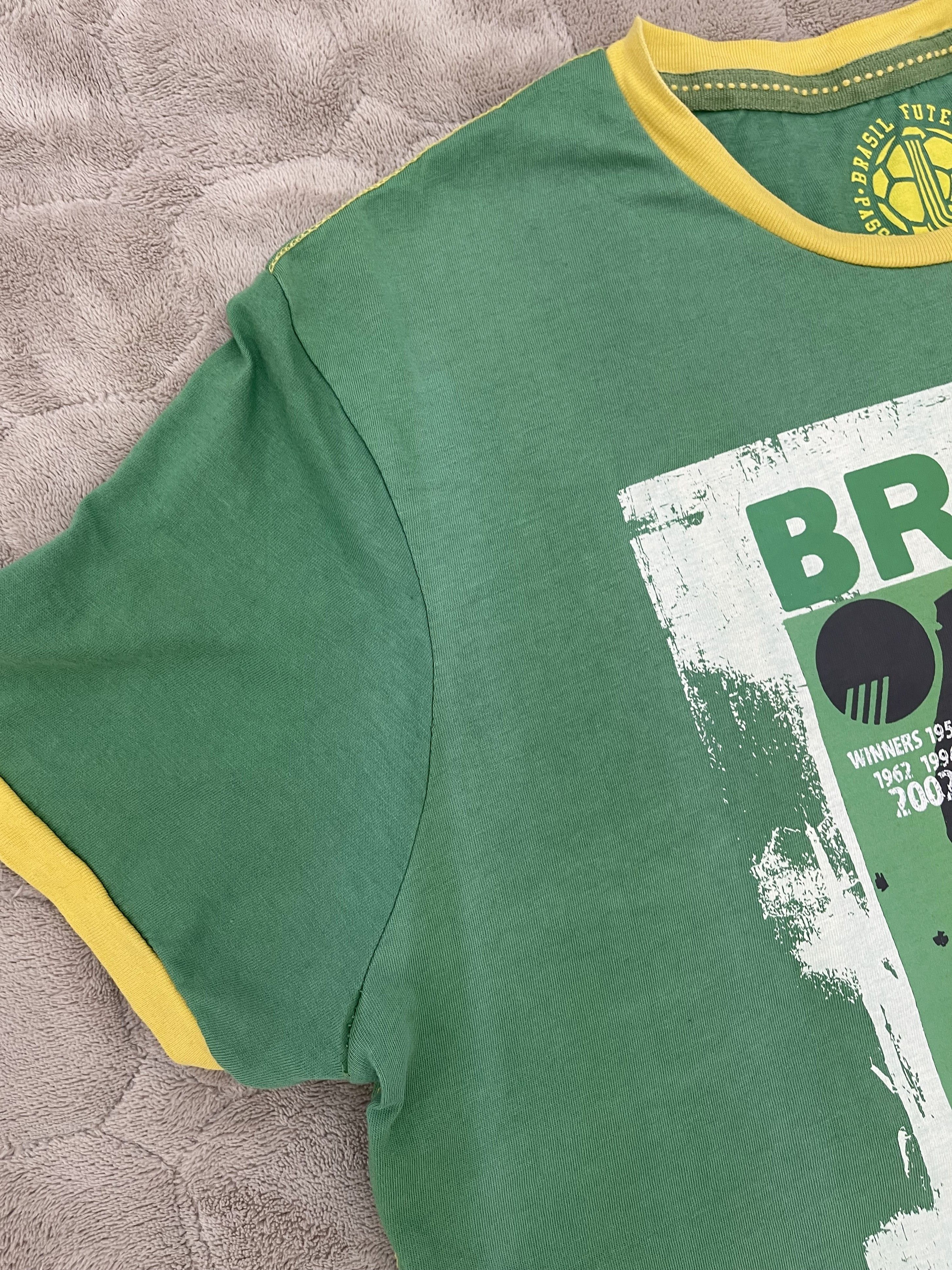Vintage BRAZIL PELE WORLD CUP 2002 Size US L / EU 52-54 / 3 - 5 Thumbnail