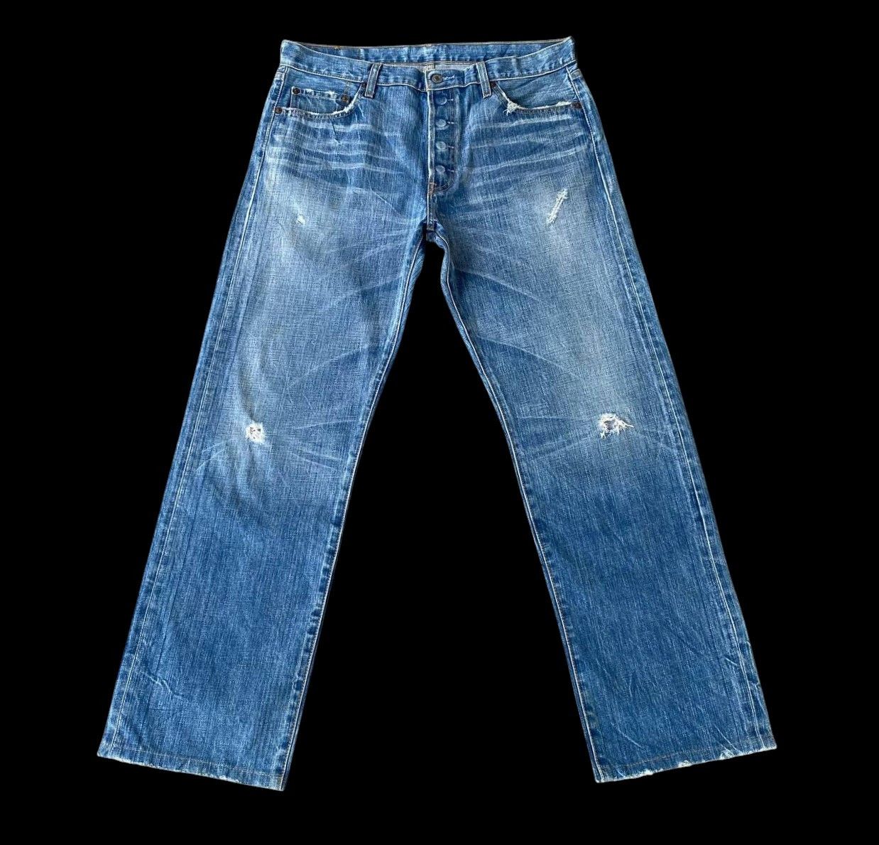 Levi's Vintage Clothing W35X32 VINTAGE LEVIS 501 JAPAN DISTRESSED DENIM 2001 RELEASE Size US 35 - 6 Thumbnail