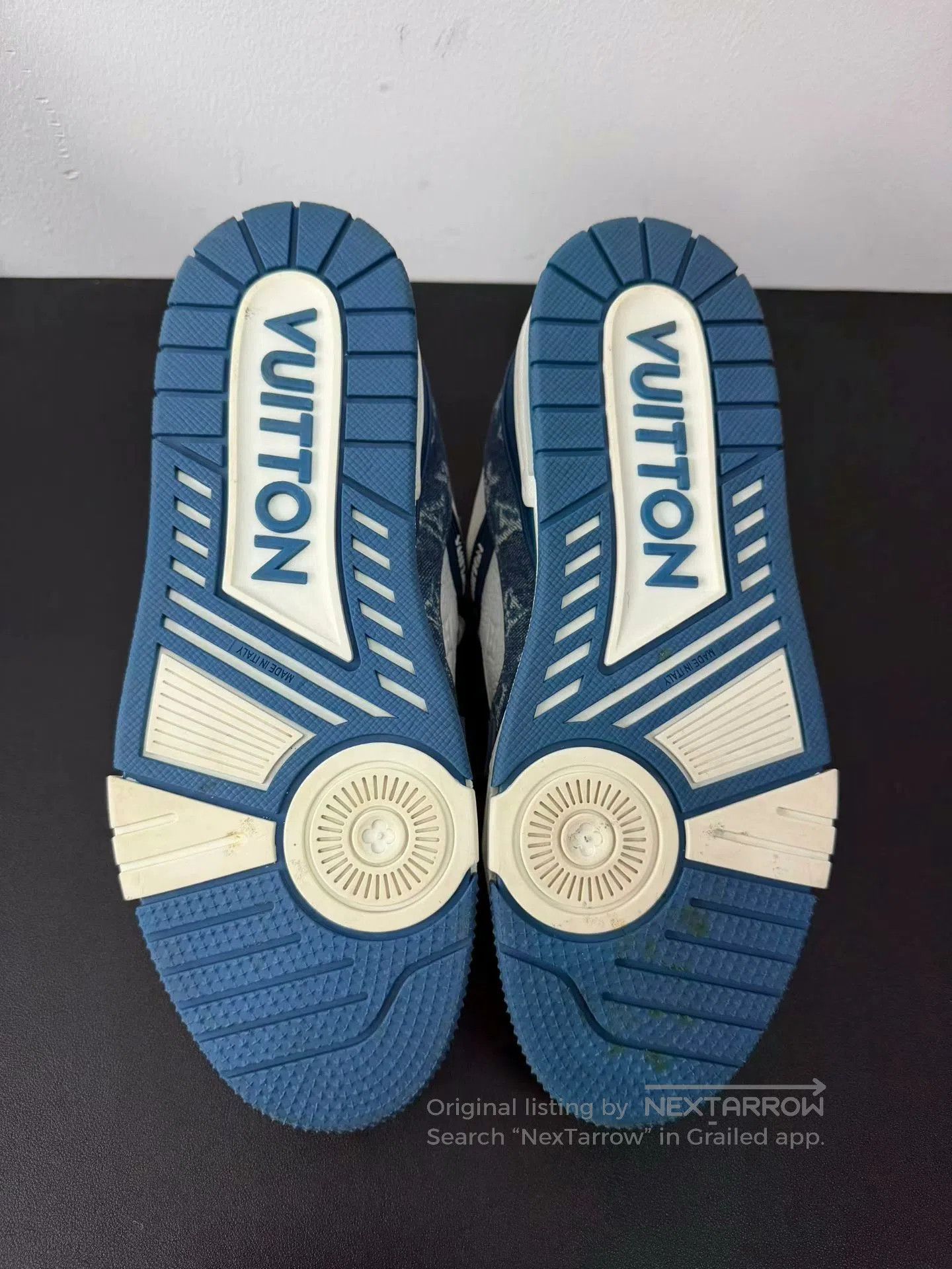 Louis Vuitton lv trainer blue and white sneaker. Size US 7 / EU 40 - 7 Thumbnail