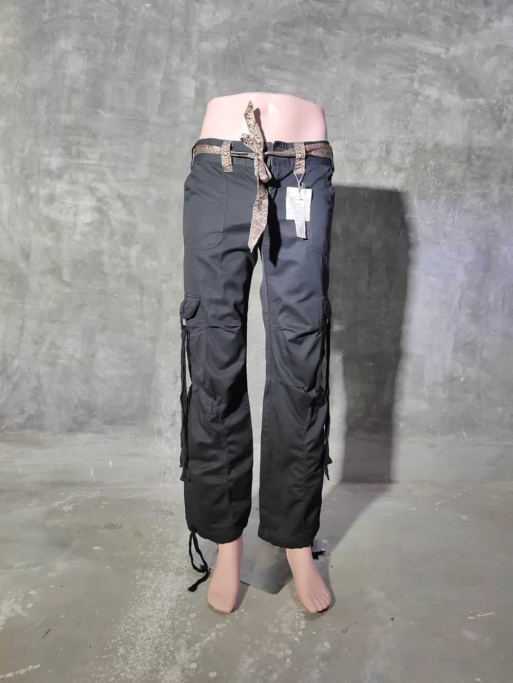 Japanese Brand Mari Posa Black Cargo Pants Size US 30 / EU 46 - 10 Thumbnail