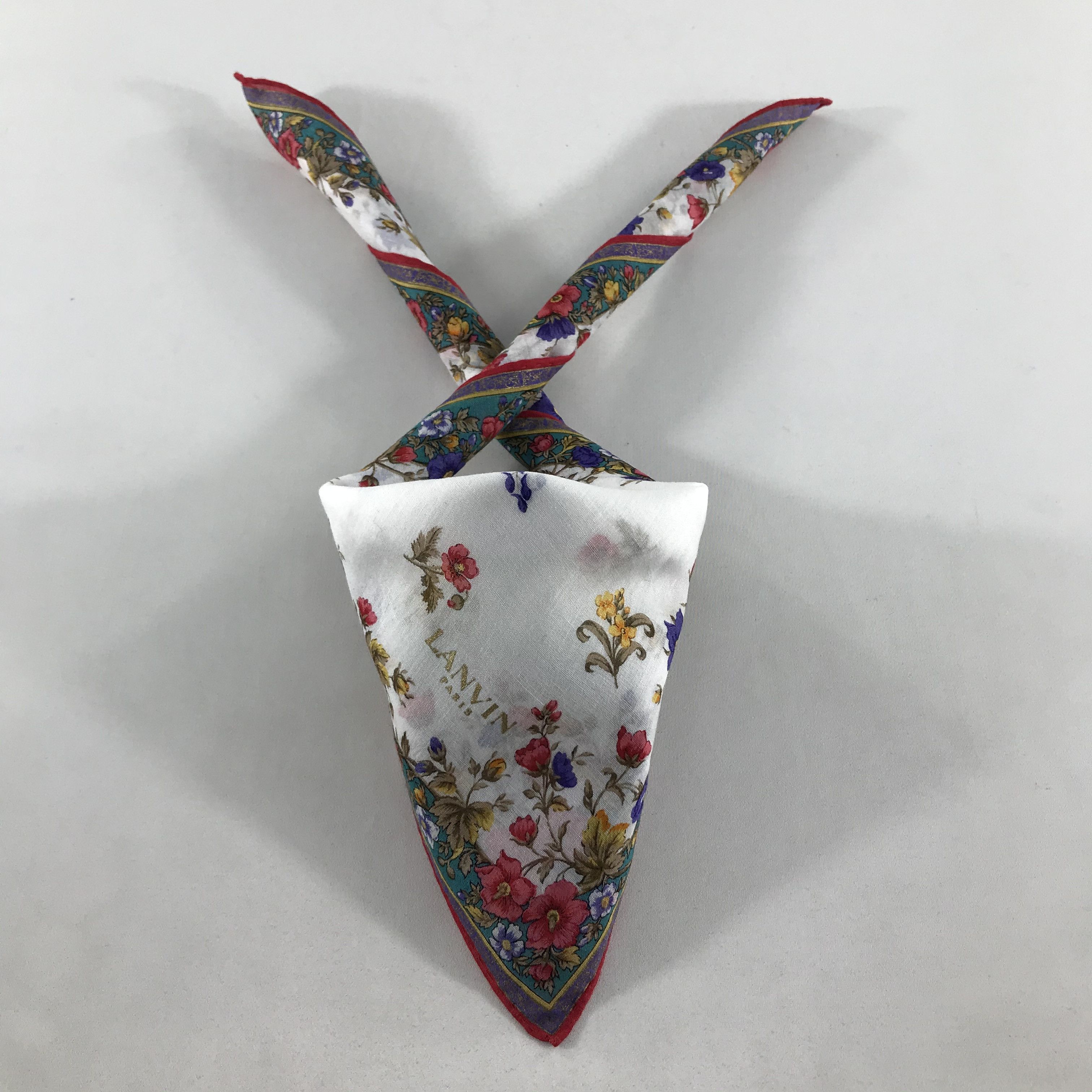 Lanvin Lanvin Floral Handkerchief Neckerchief Bandana H45 Size ONE SIZE - 2 Thumbnail