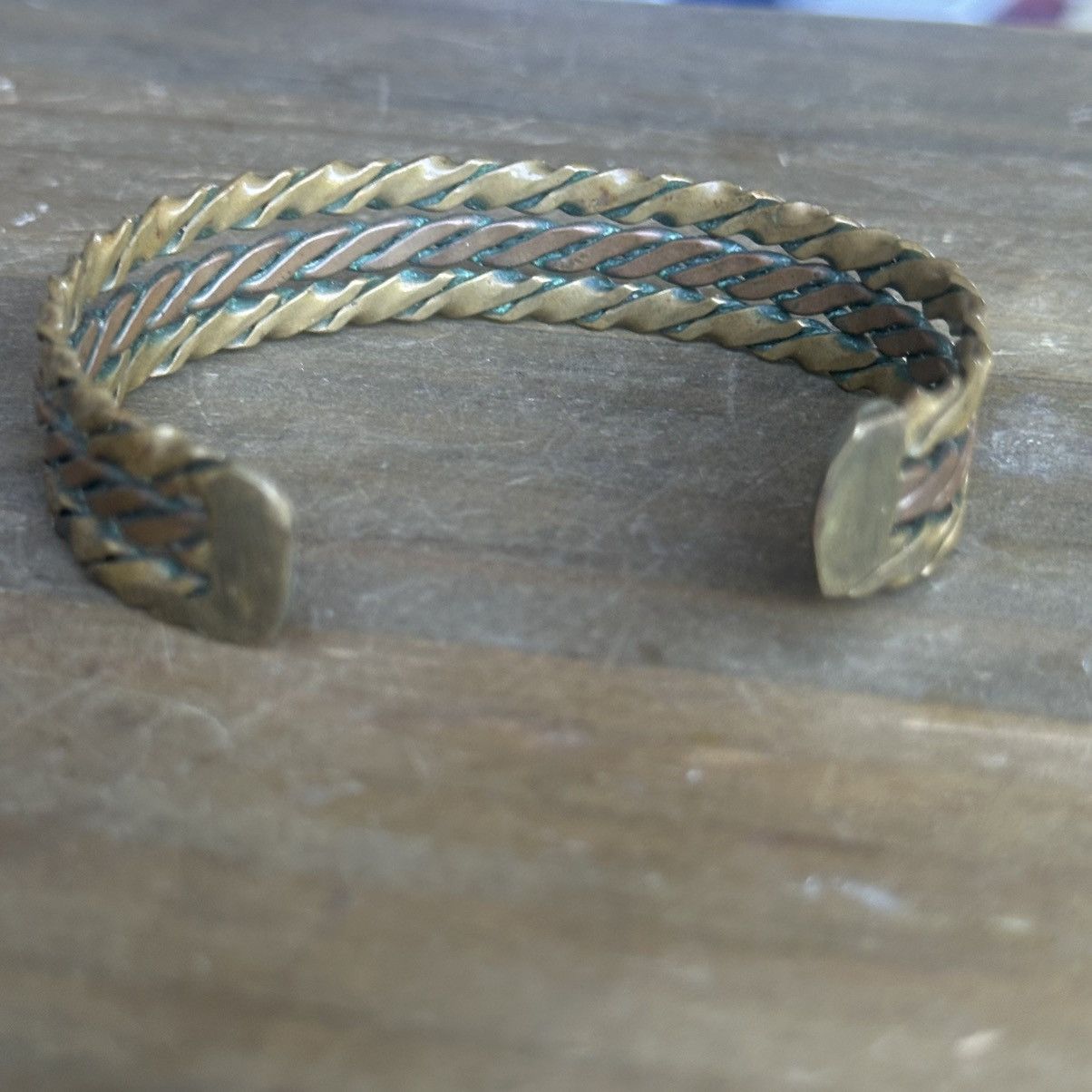 Vintage Vintage braided copper/brass cuff bracelet Size ONE SIZE - 5 Thumbnail